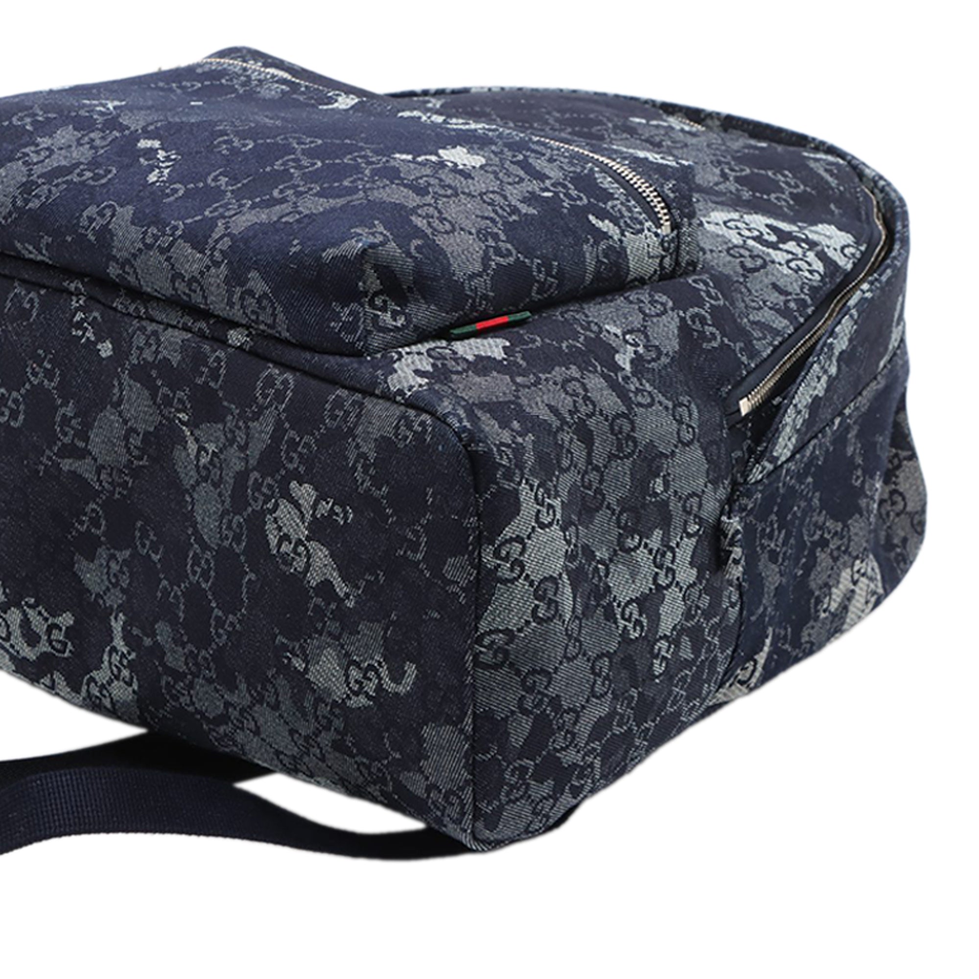 Gucci GG Denim Front Zip Camouflage Backpack - image 8