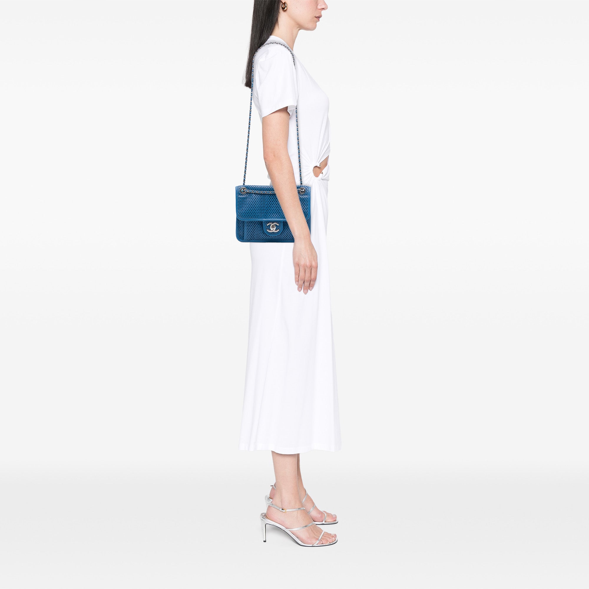 Chanel Small Perforated Calfskin Up In The Air Flap - image 6