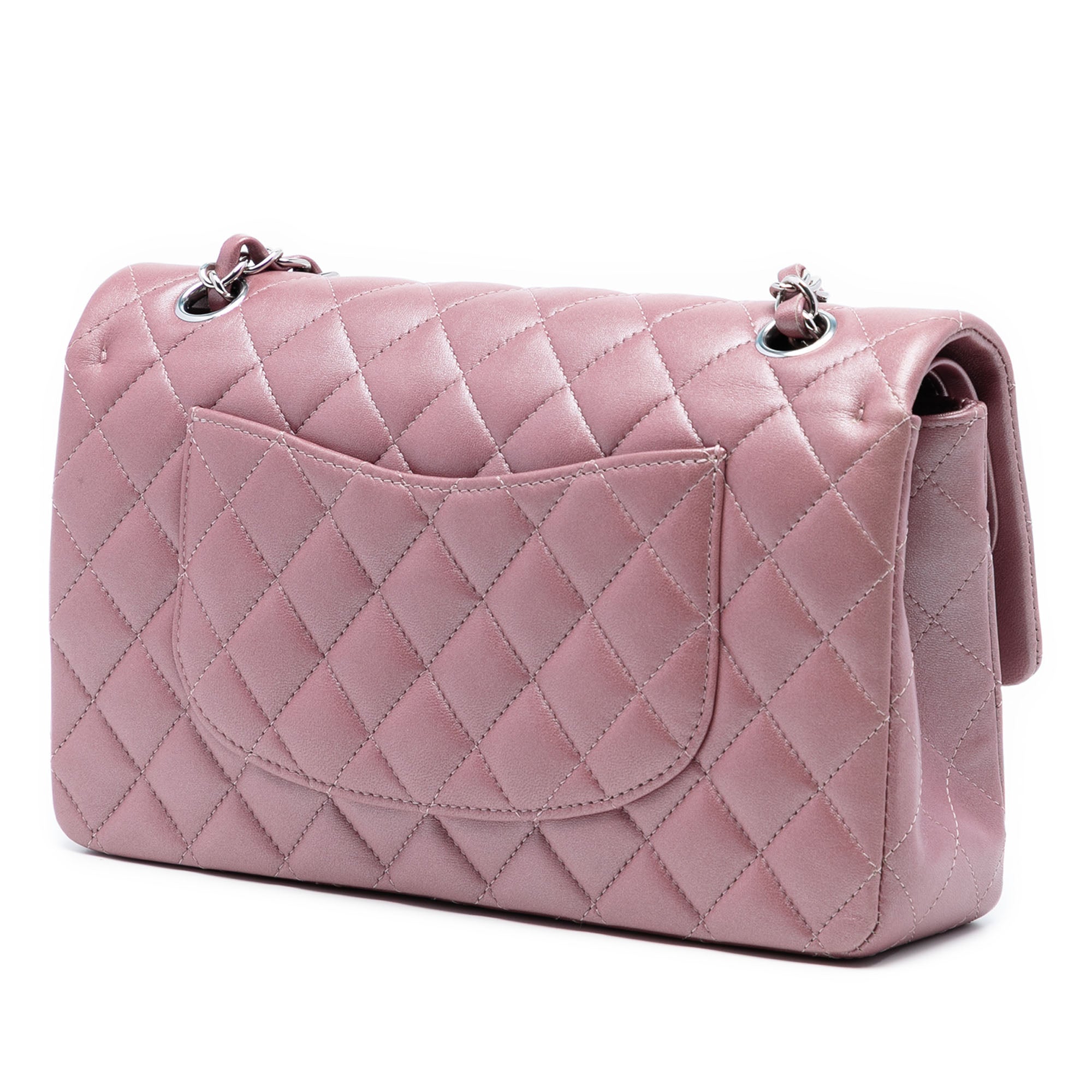 Chanel Medium Metallic Classic Lambskin Double Flap - image 2