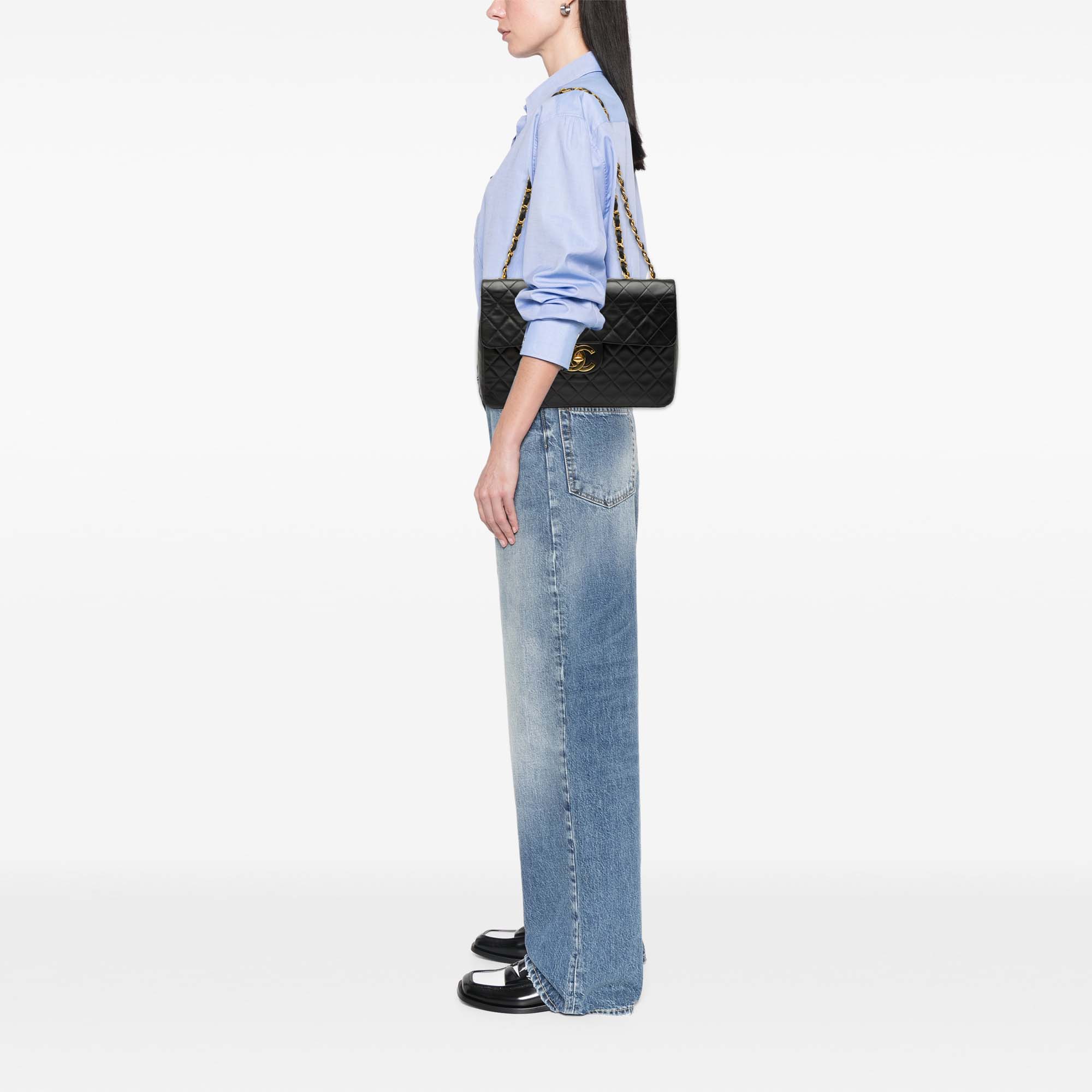 Chanel Maxi XL Classic Lambskin Single Flap - image 7