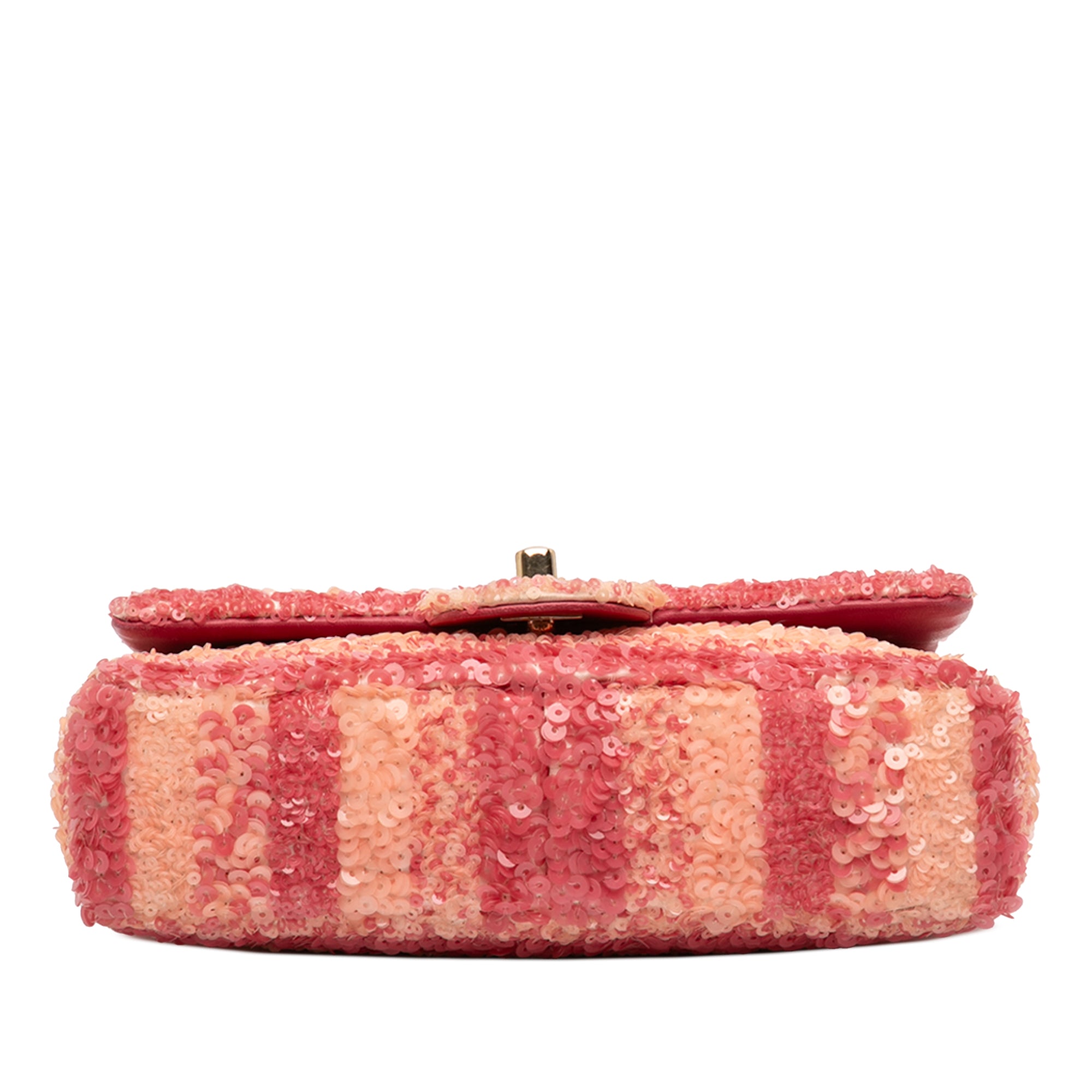 Chanel Mini Rectangular Bicolor Striped Sequins Flap - image 3