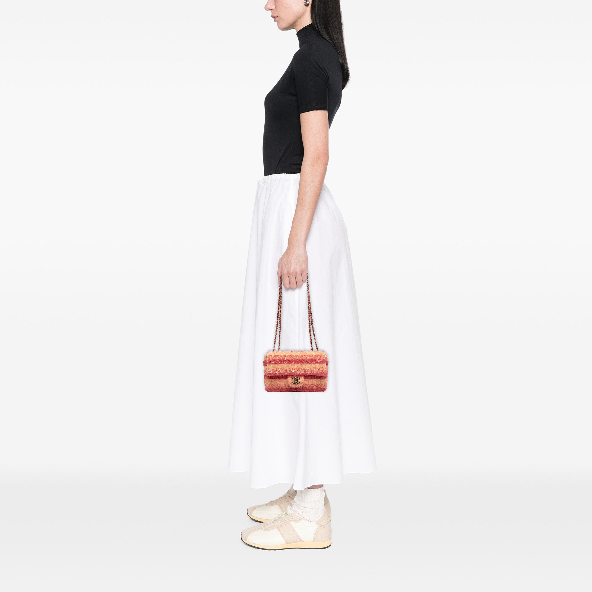 Chanel Mini Rectangular Bicolor Striped Sequins Flap - image 6