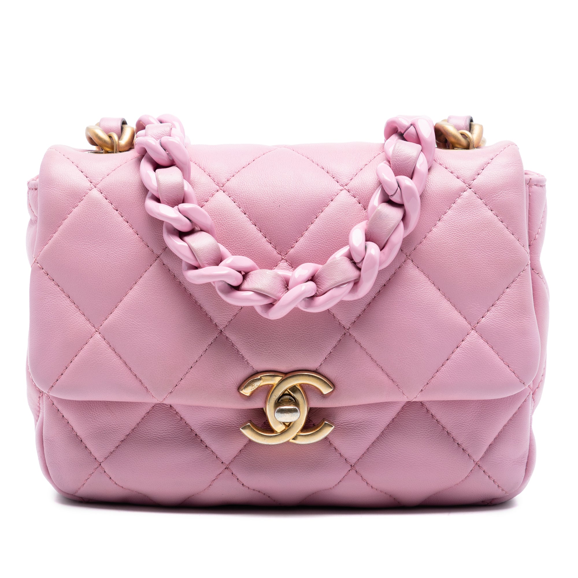 Chanel Mini Quilted Lambskin Candy Chain Flap - image 1