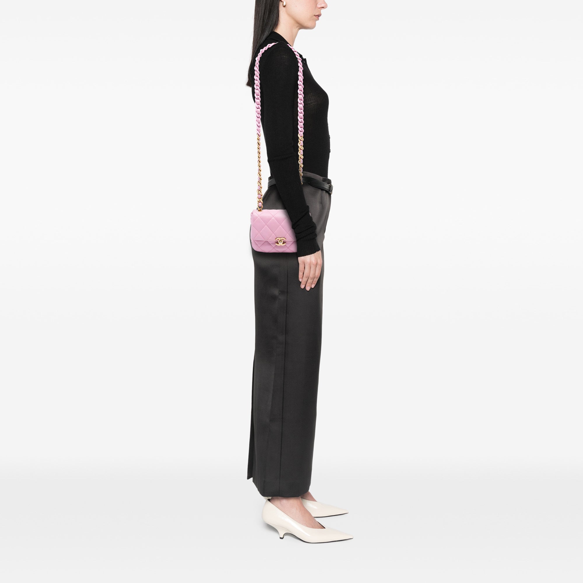 Chanel Mini Quilted Lambskin Candy Chain Flap - image 7