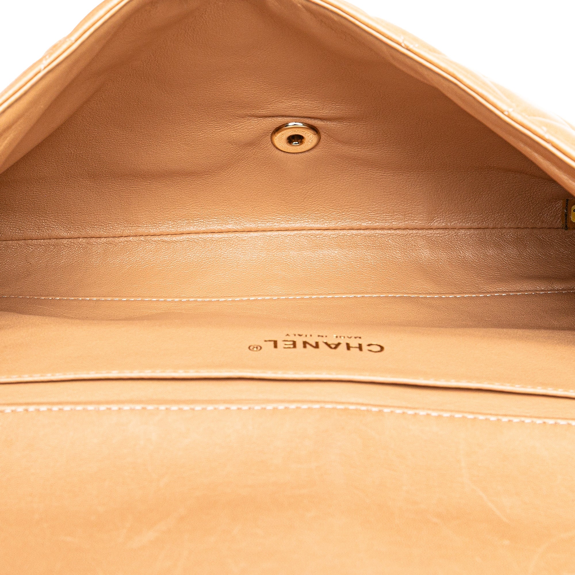 Chanel CC Quilted Lambskin Clutch With Chain - image 4