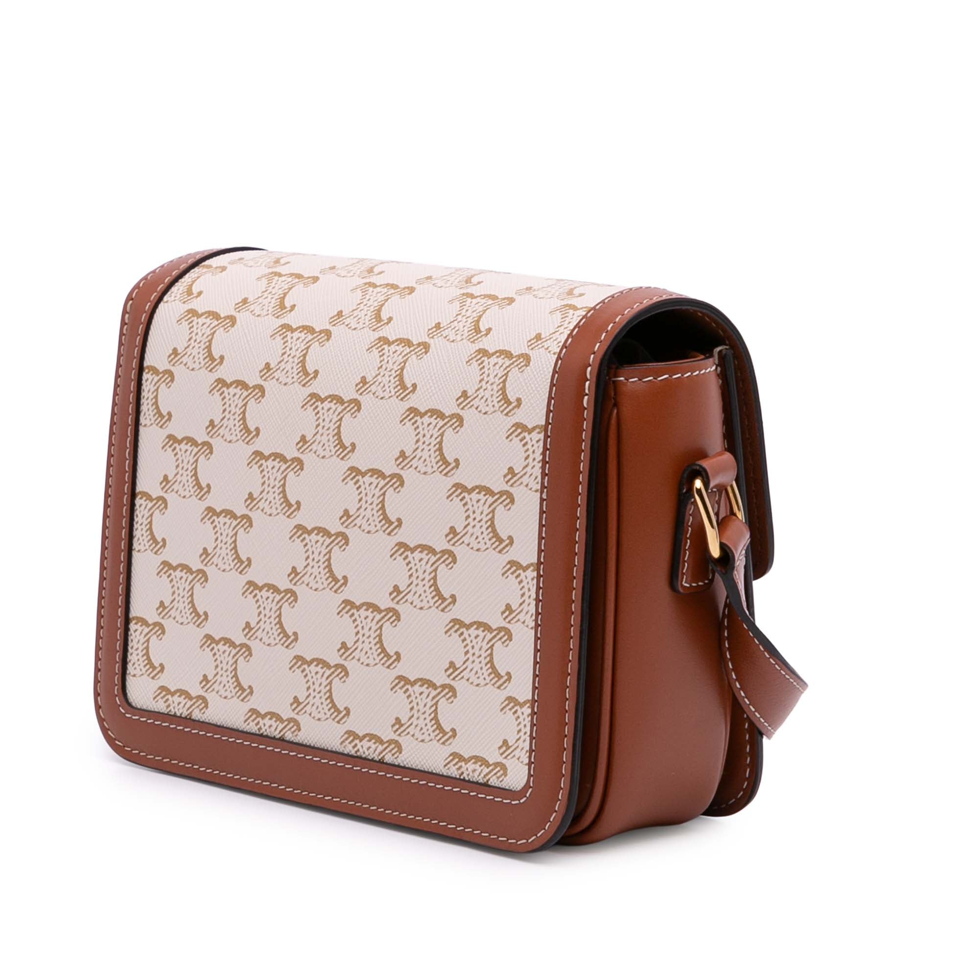 Celine Teen Triomphe Coated Canvas and Calfskin Triomphe Crossbody - image 2