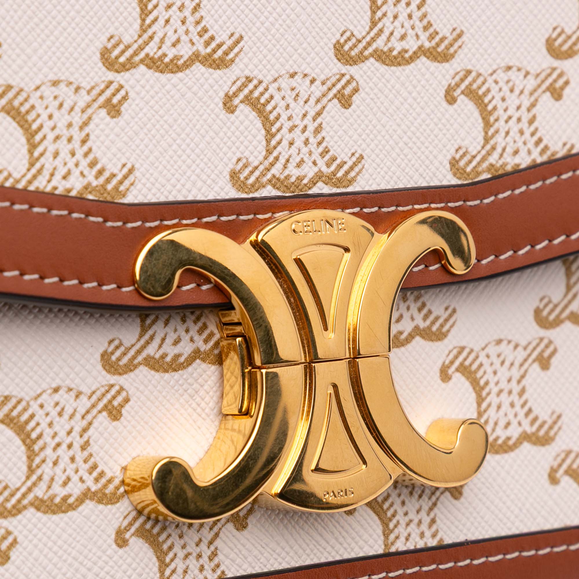 Celine Teen Triomphe Coated Canvas and Calfskin Triomphe Crossbody - image 7