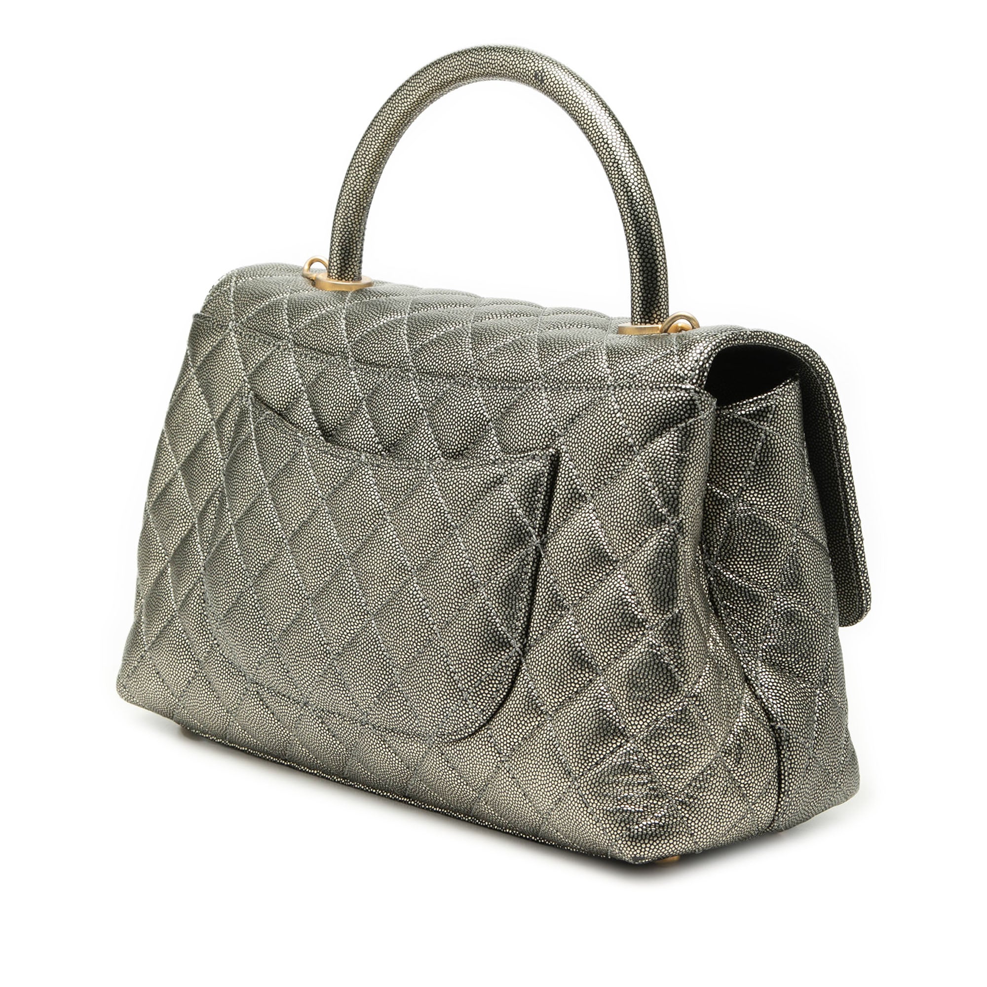 Chanel Small Caviar Coco Top Handle Bag - image 2