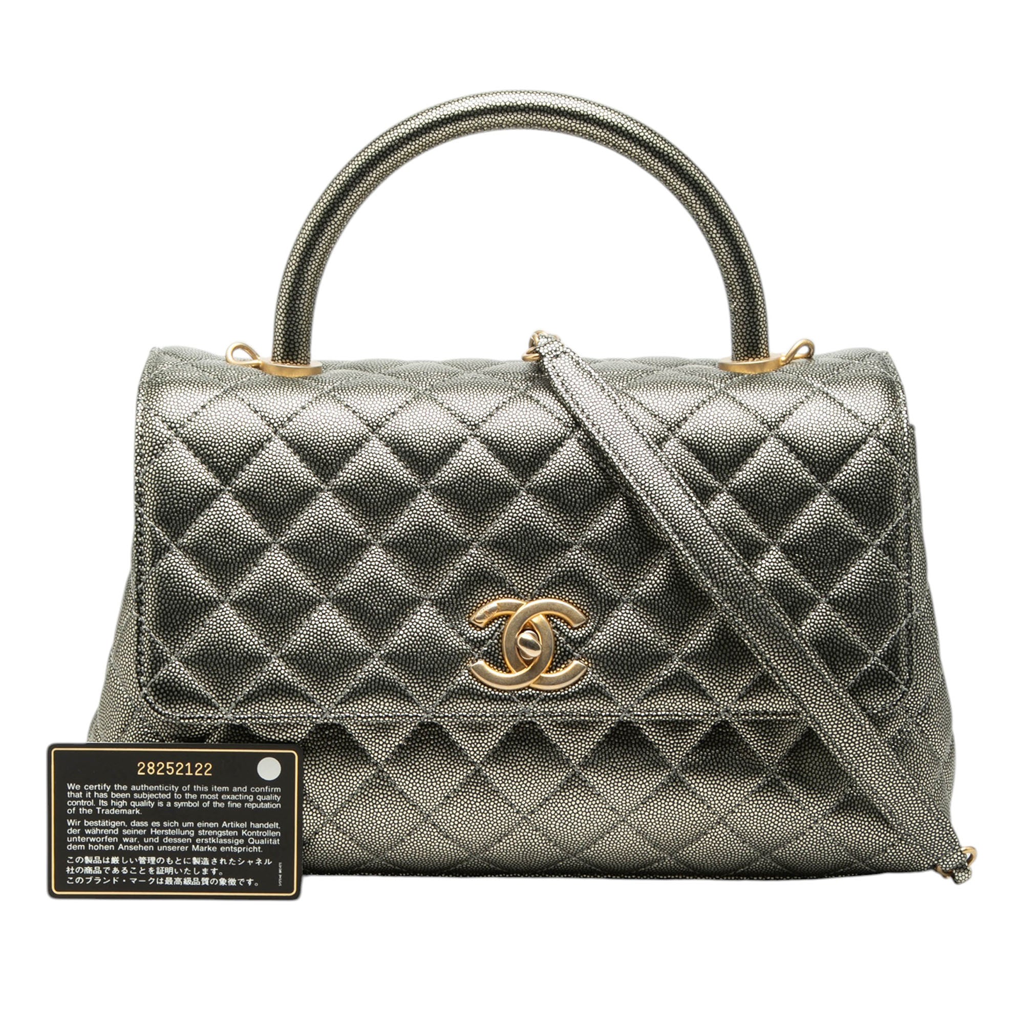 Chanel Small Caviar Coco Top Handle Bag - image 8