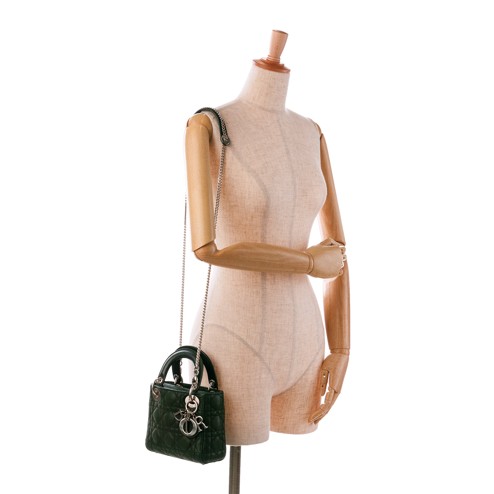 Dior Mini Iridescent Lambskin Cannage Lady Dior - image 13