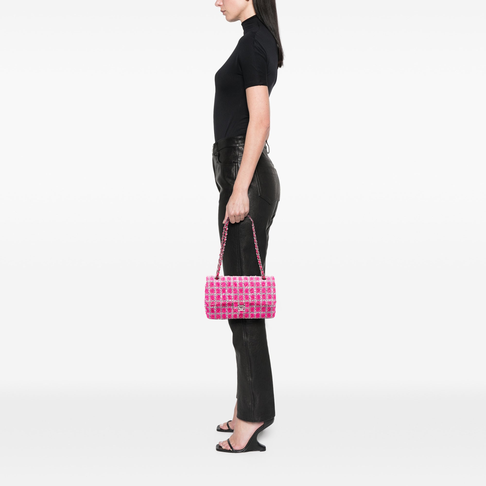Chanel Medium Classic Tweed Double Flap - image 10
