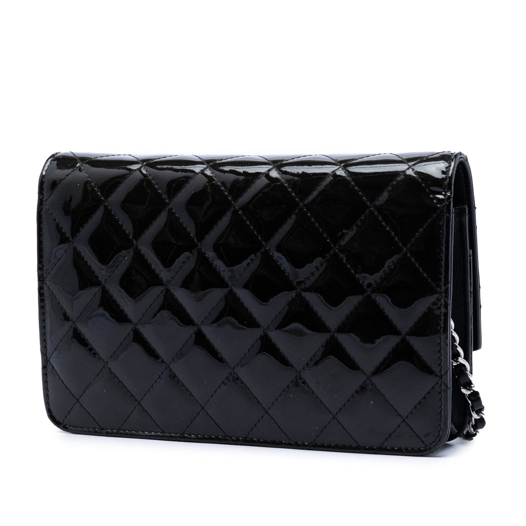 Chanel CC Quilted Patent Brilliant Wallet On Chain - image 2