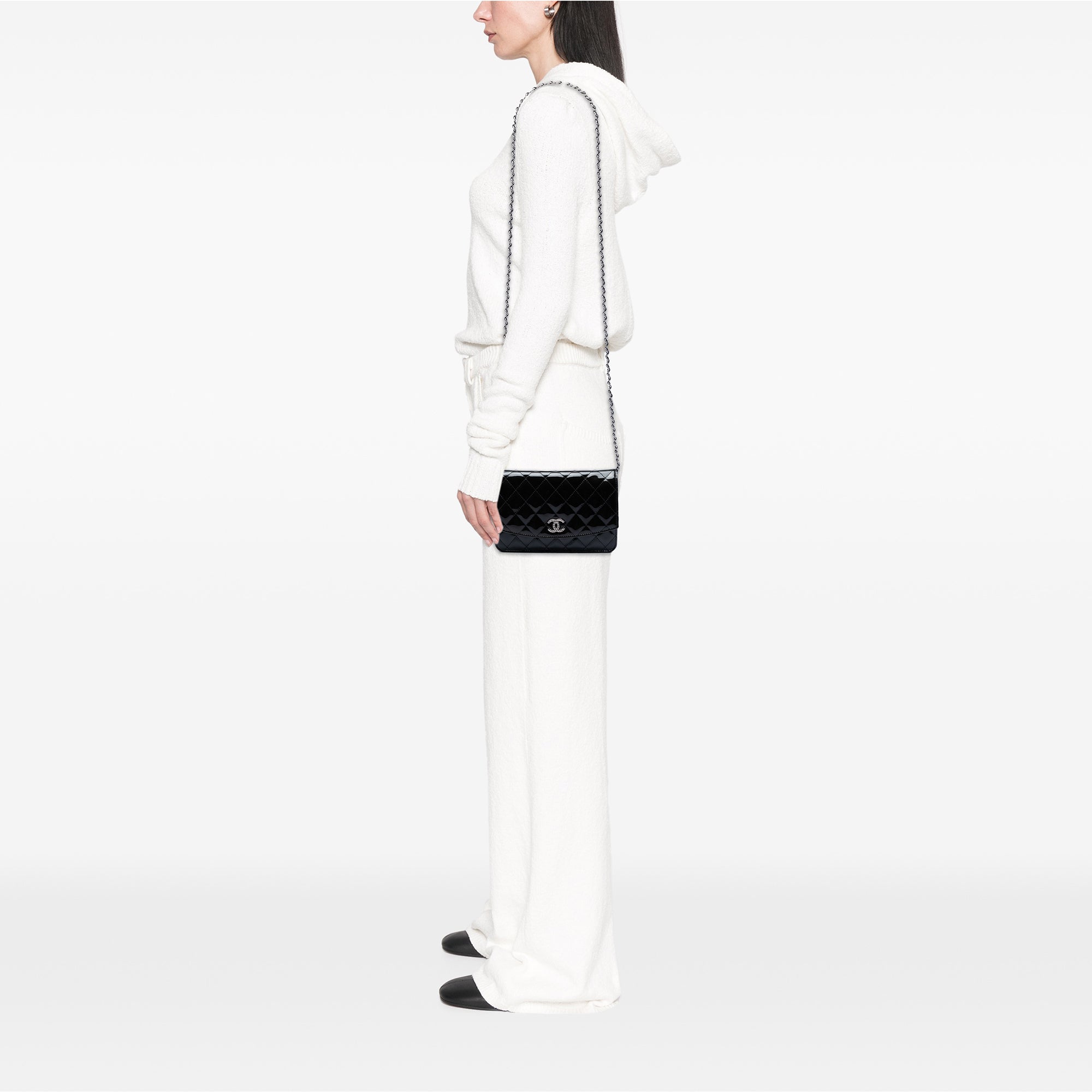 Chanel CC Quilted Patent Brilliant Wallet On Chain - image 6