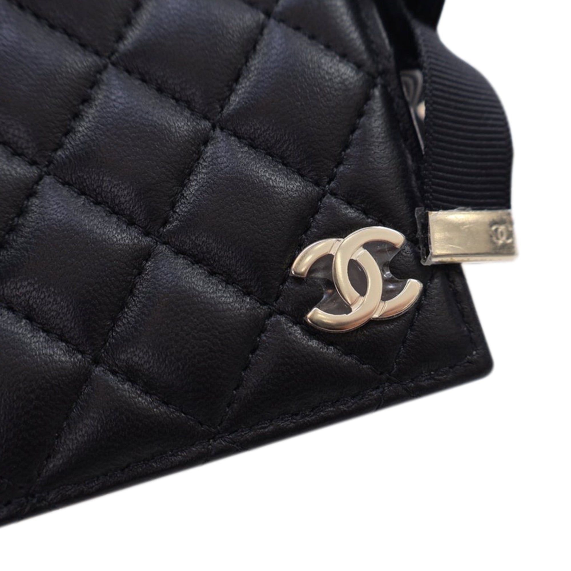 Chanel Quilted Lambskin Book Card Holder On Chain - image 8