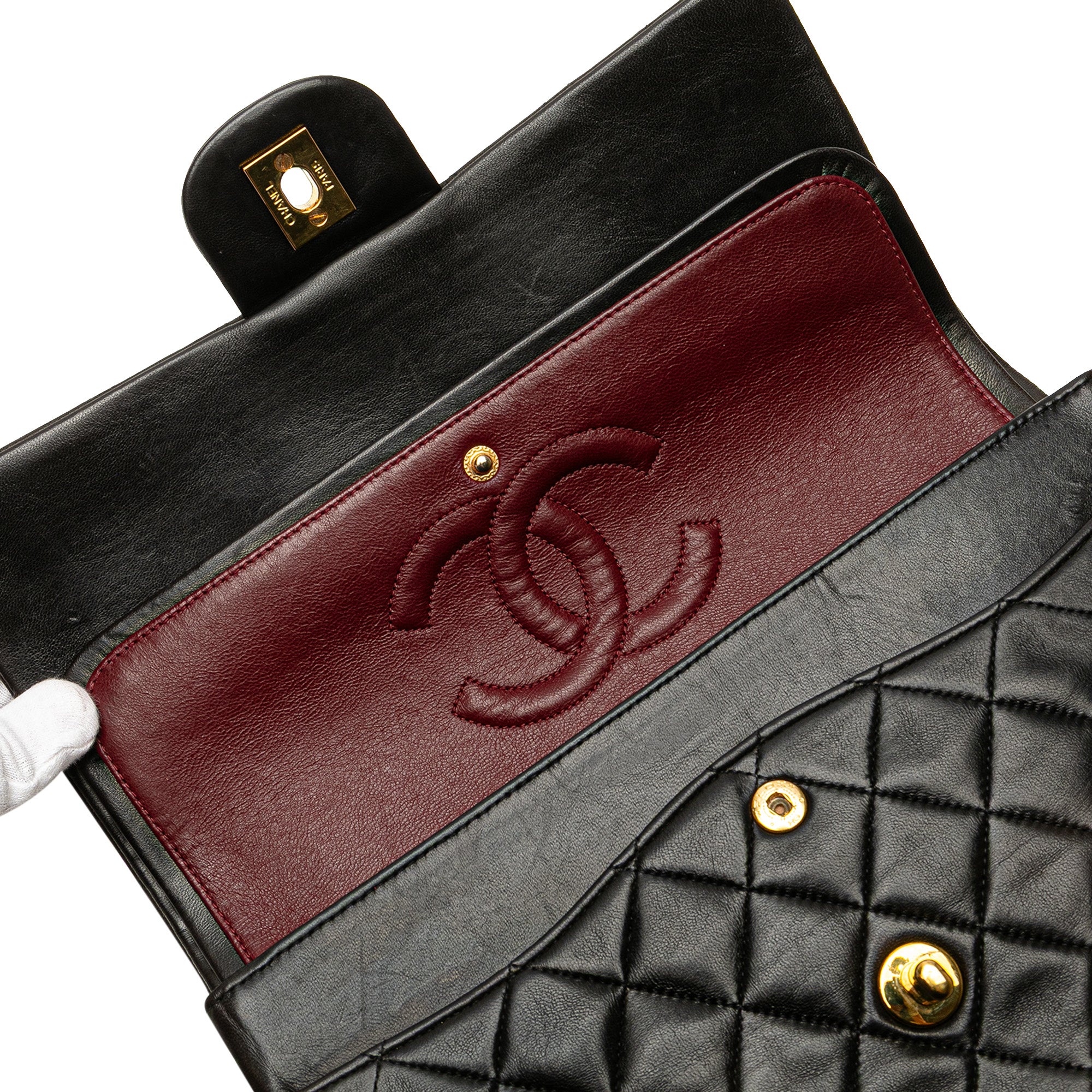 Chanel Medium Classic Lambskin Double Flap - image 9