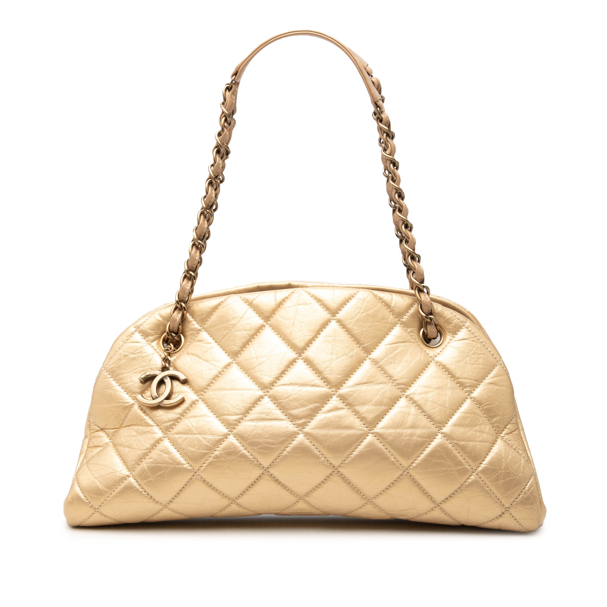 Chanel Medium Aged Calfskin Just Mademoiselle Bowling Bag - image 1