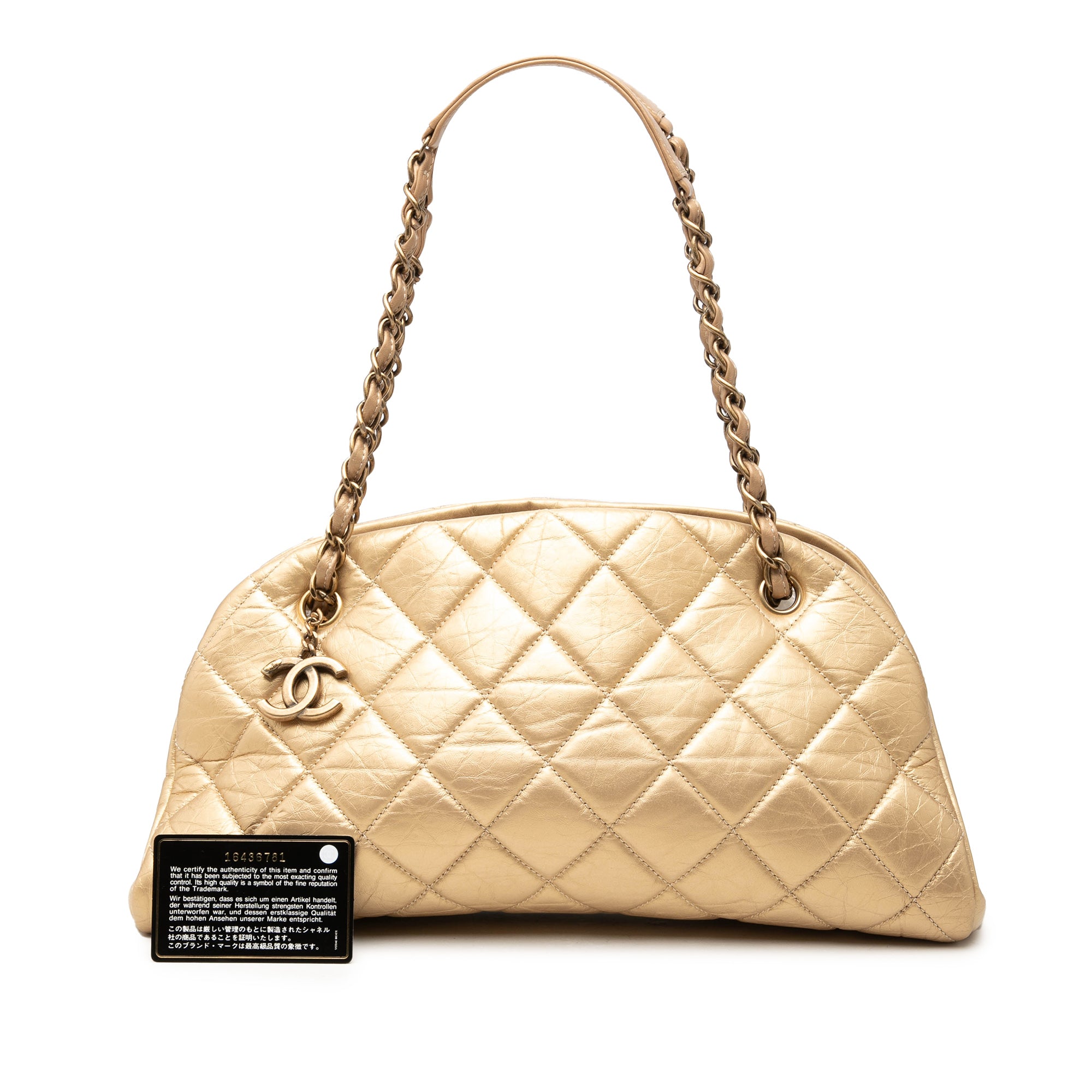 Chanel Medium Aged Calfskin Just Mademoiselle Bowling Bag - image 7