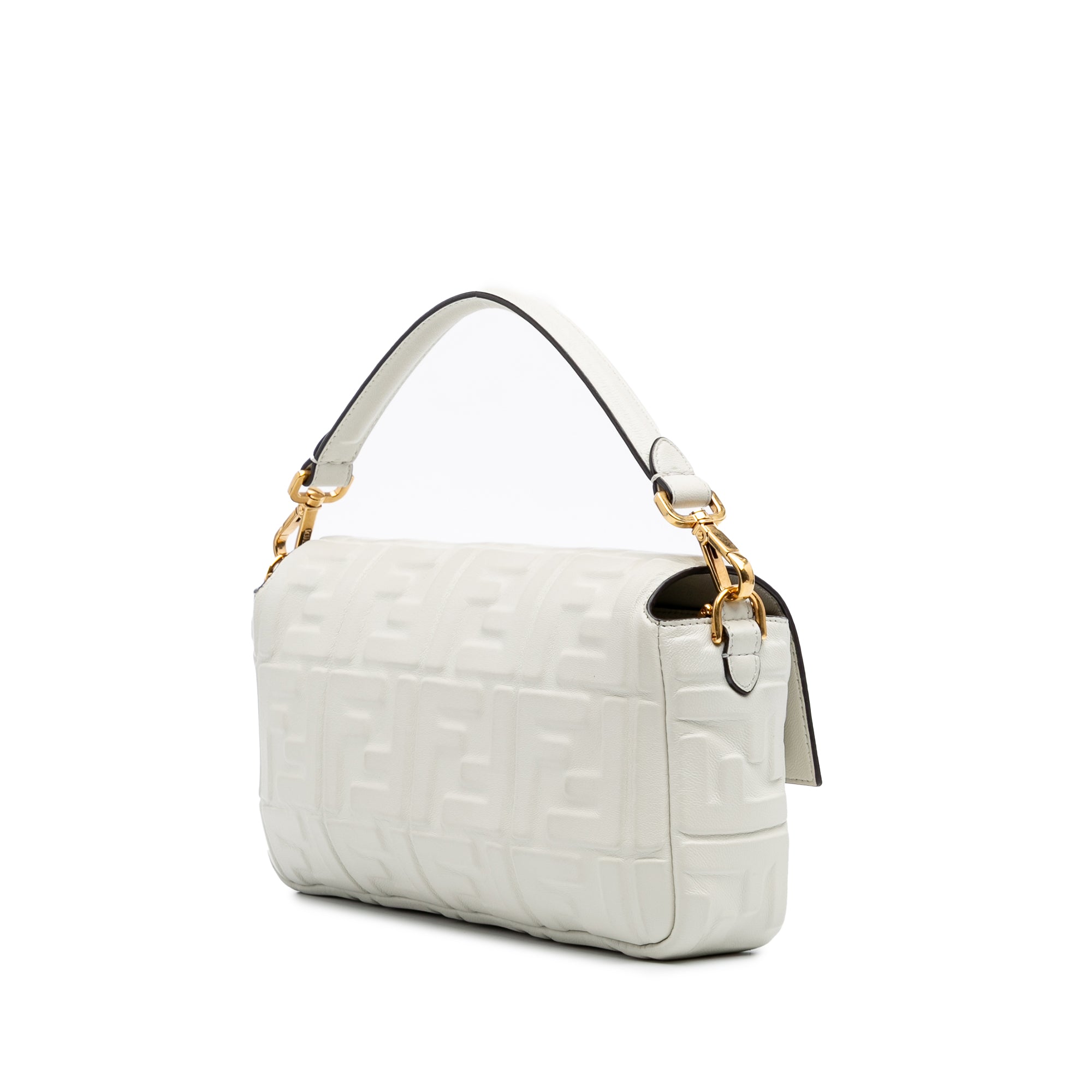 Fendi Zucca Embossed Leather Baguette Satchel - image 2