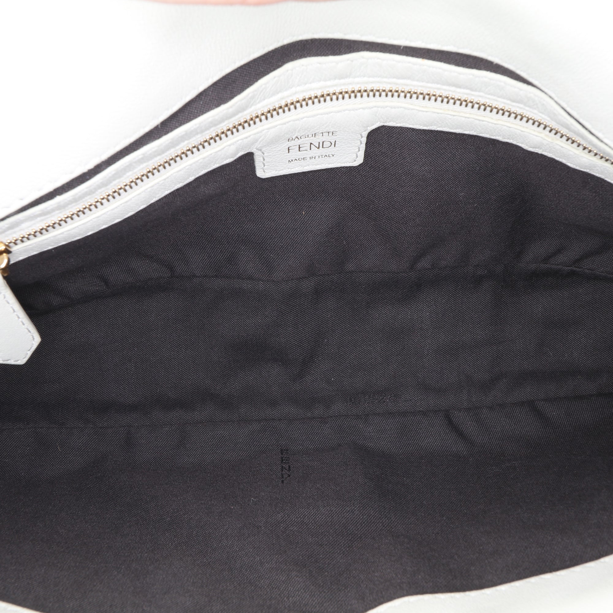 Fendi Zucca Embossed Leather Baguette Satchel - image 4