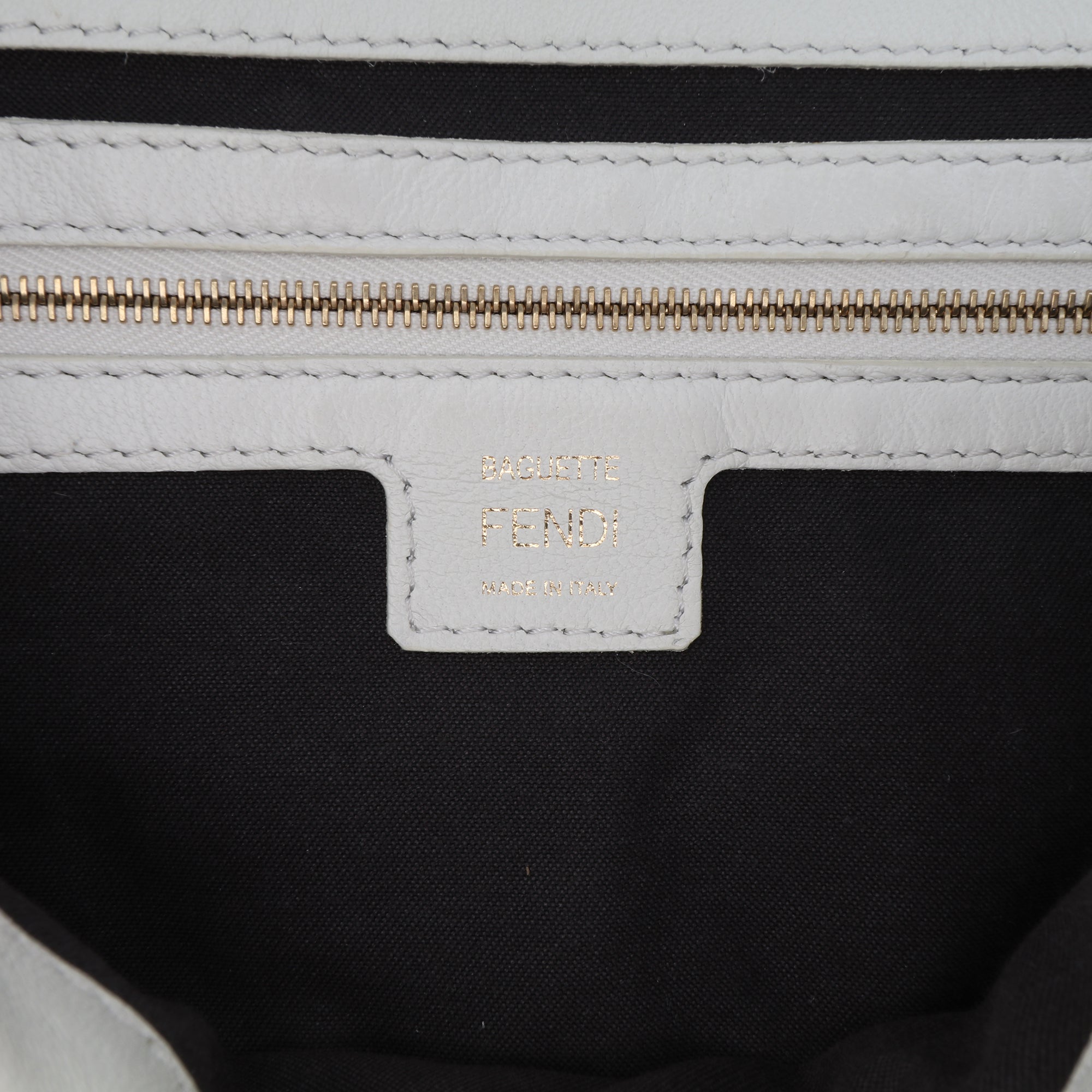 Fendi Zucca Embossed Leather Baguette Satchel - image 5