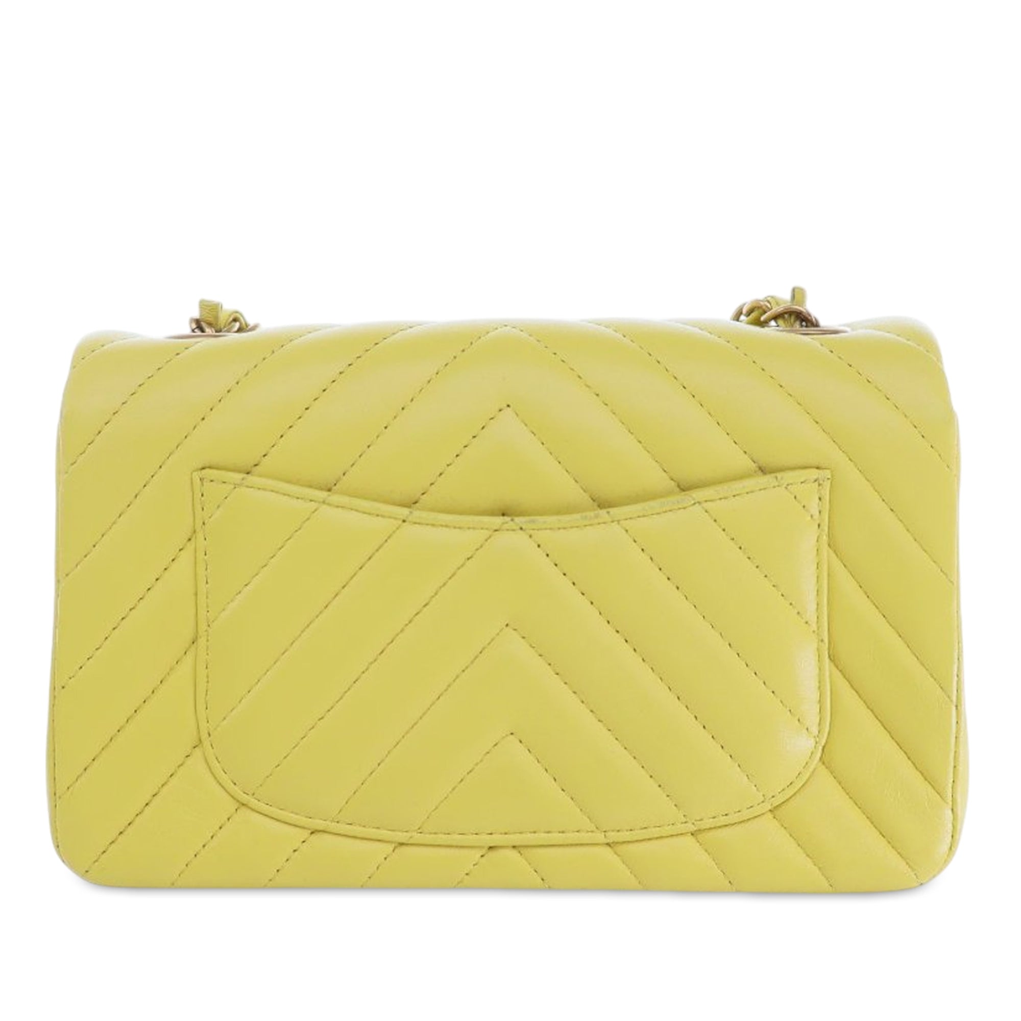 Chanel Mini Rectangular Classic Chevron Lambskin Single Flap - image 3