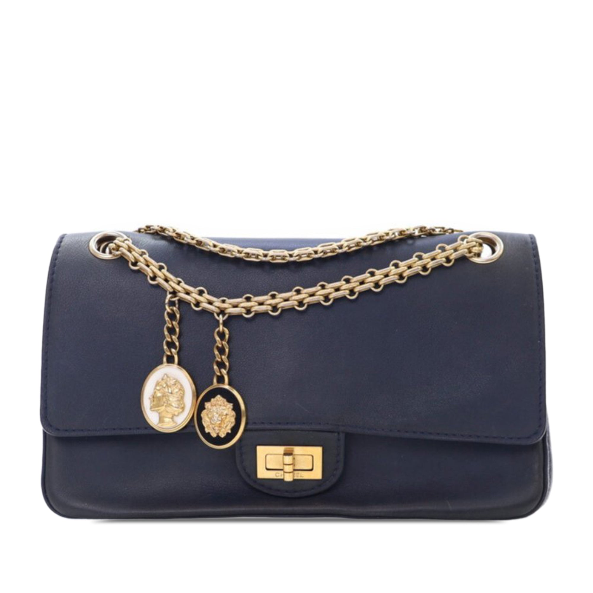 Chanel Reissue 2.55 Calfskin Medallion Nude Double Flap 226 - image 1