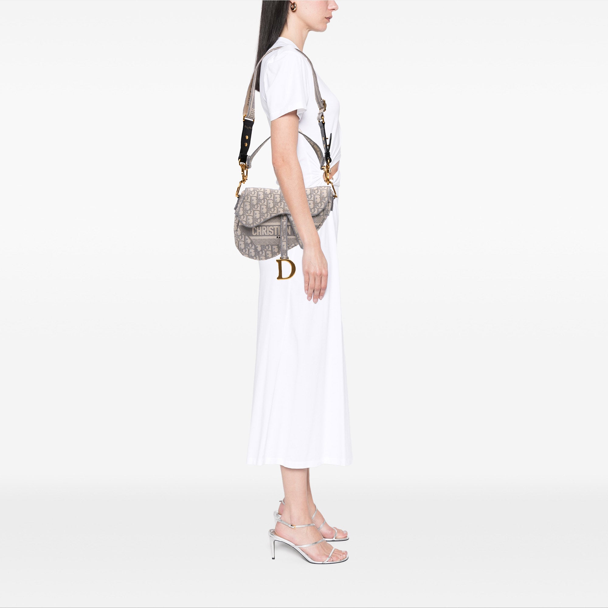 Dior Oblique Embroidered Canvas Saddle Bag - image 8