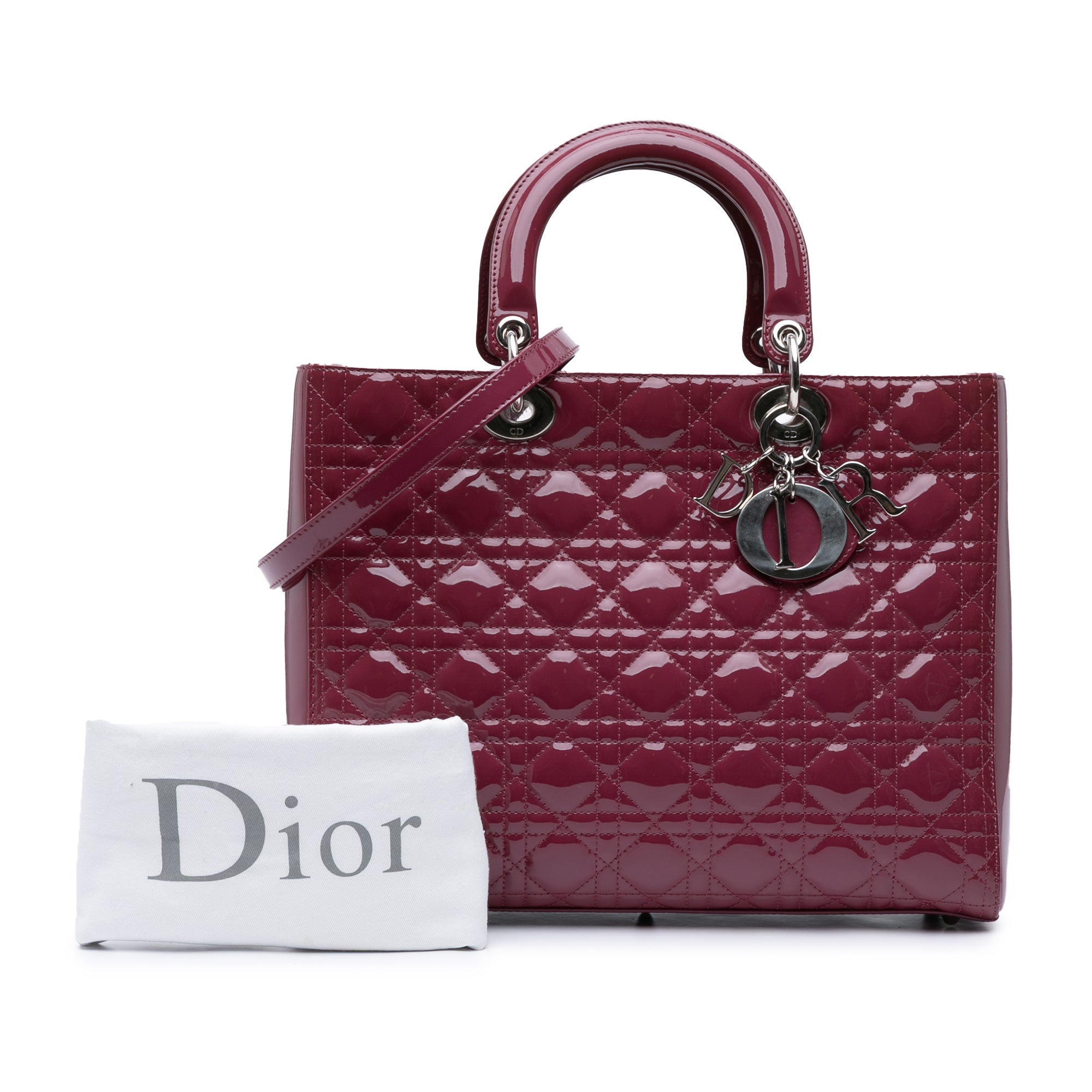 Dior Large Patent Cannage Lady Dior - image 10