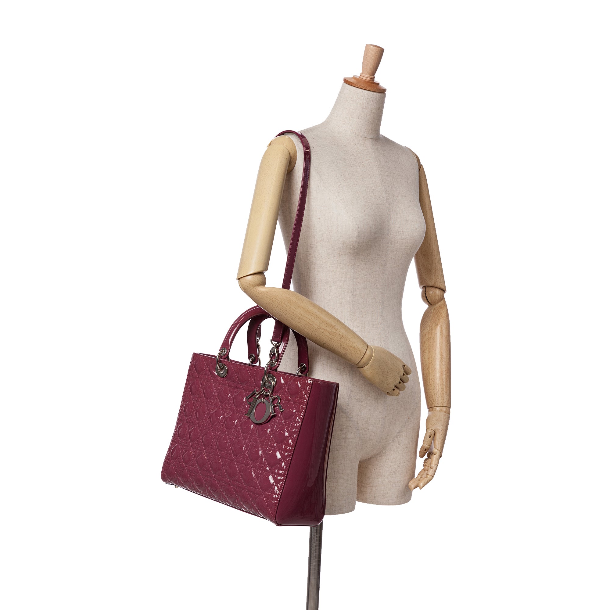 Dior Large Patent Cannage Lady Dior - image 9