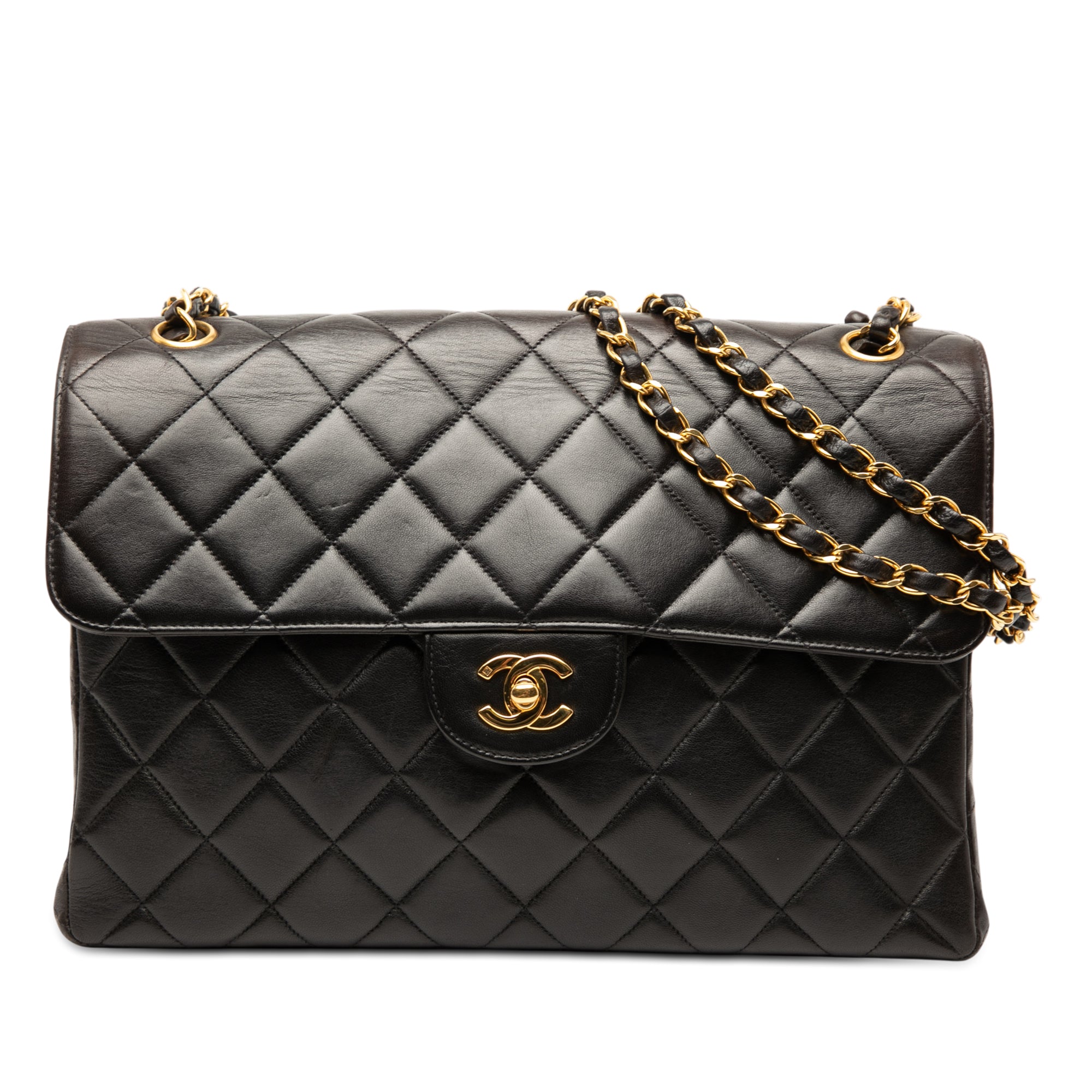 Chanel Jumbo Quilted Lambskin Double Sided Flap - image 1