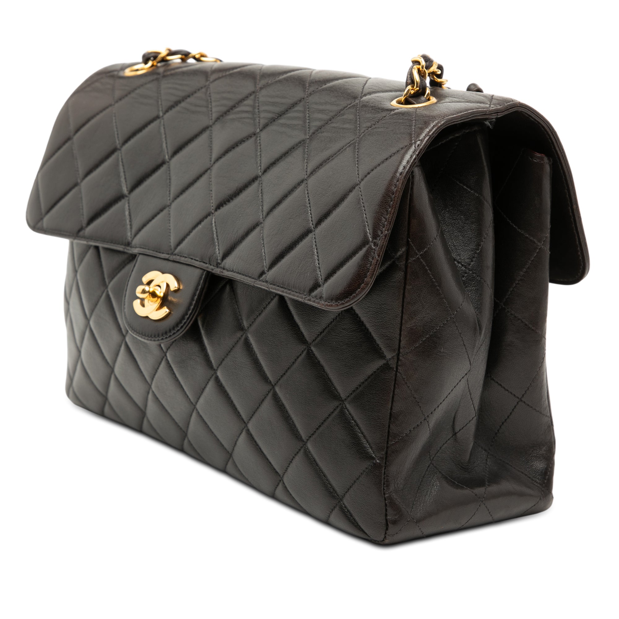 Chanel Jumbo Quilted Lambskin Double Sided Flap - image 2