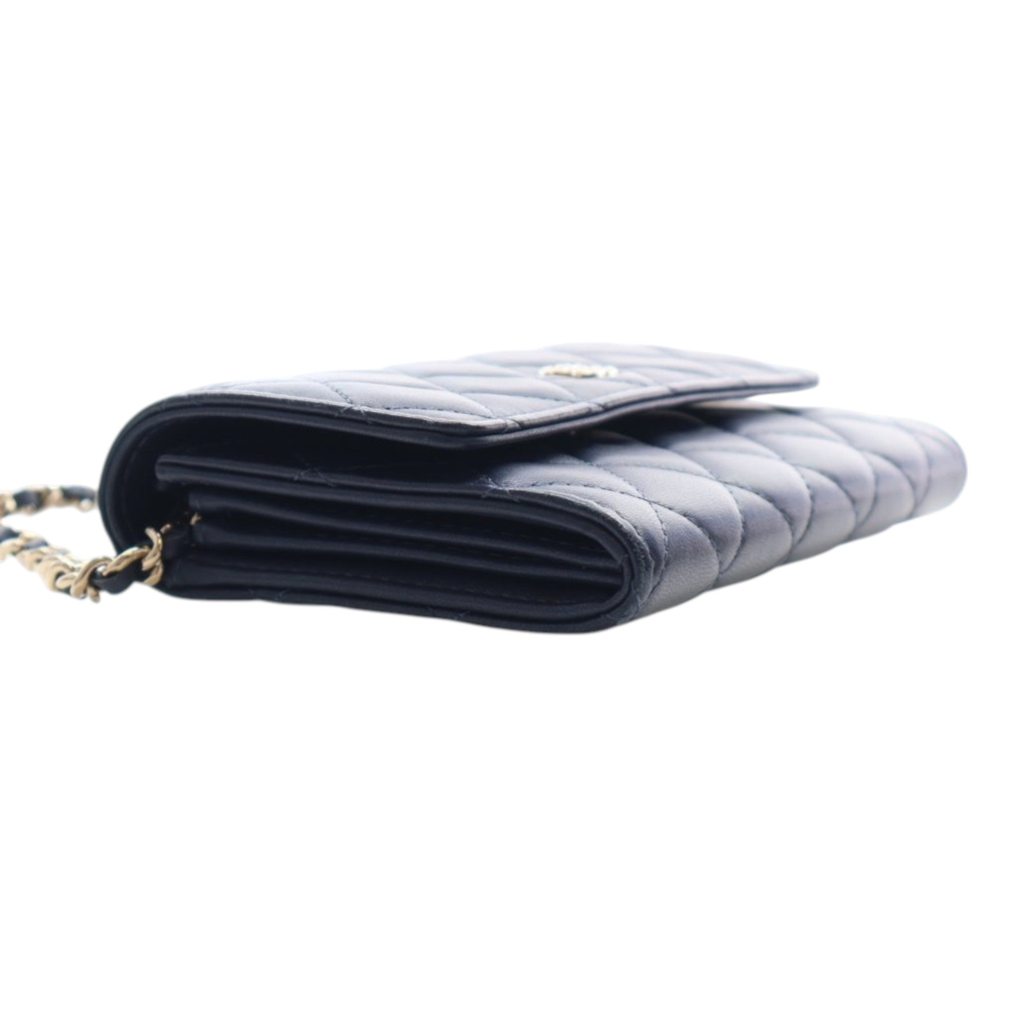 Chanel Mini CC Quilted Lambskin Pearl Wallet On Chain - image 13