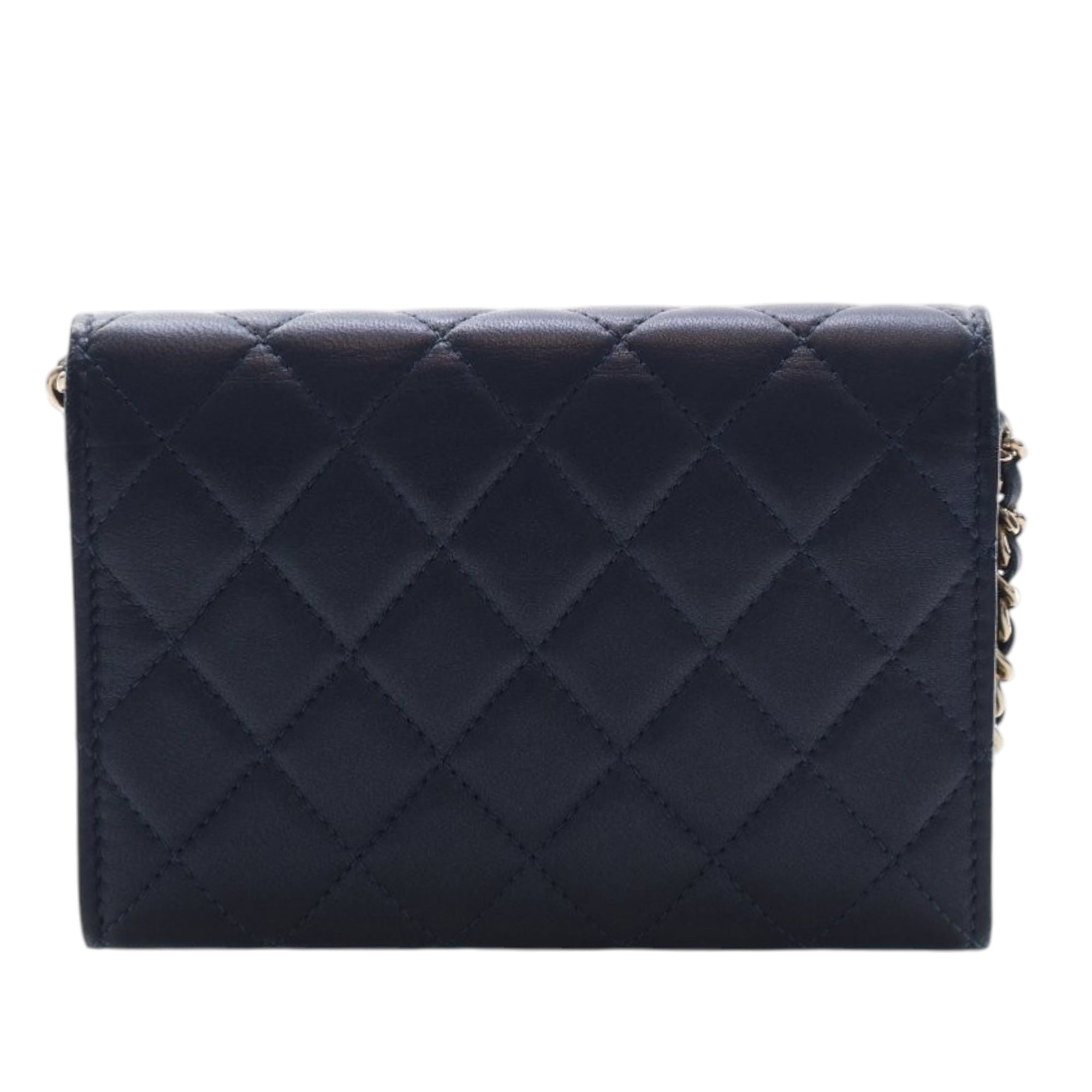 Chanel Mini CC Quilted Lambskin Pearl Wallet On Chain - image 4