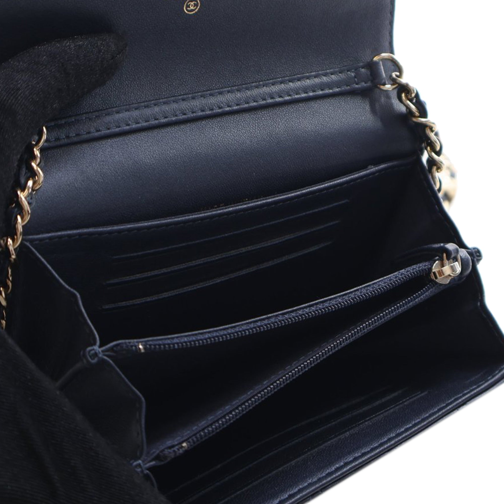 Chanel Mini CC Quilted Lambskin Pearl Wallet On Chain - image 6