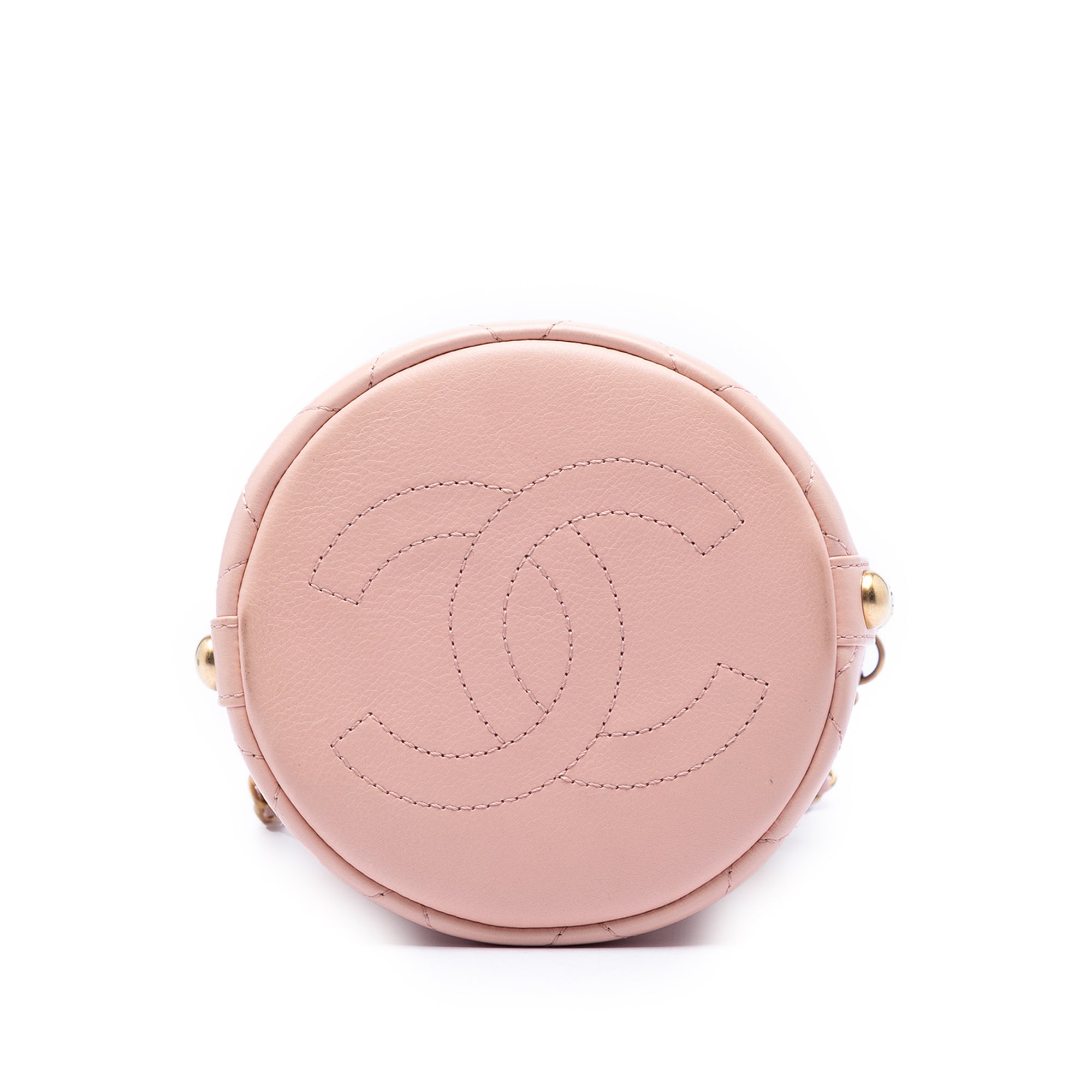 Chanel Small CC Calfskin and Tweed Drawstring Bucket Bag - image 3