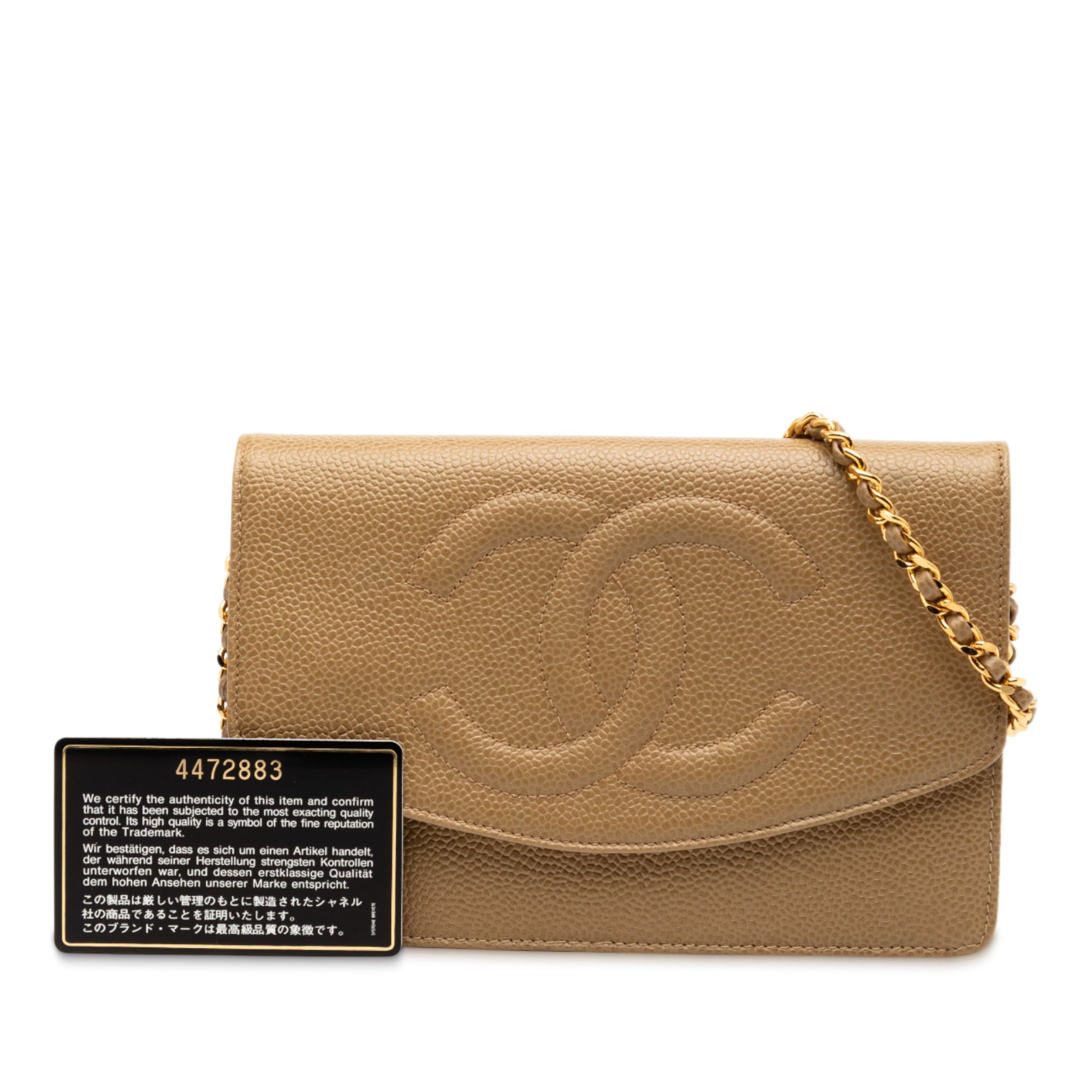 Chanel CC Caviar Wallet On Chain - image 8