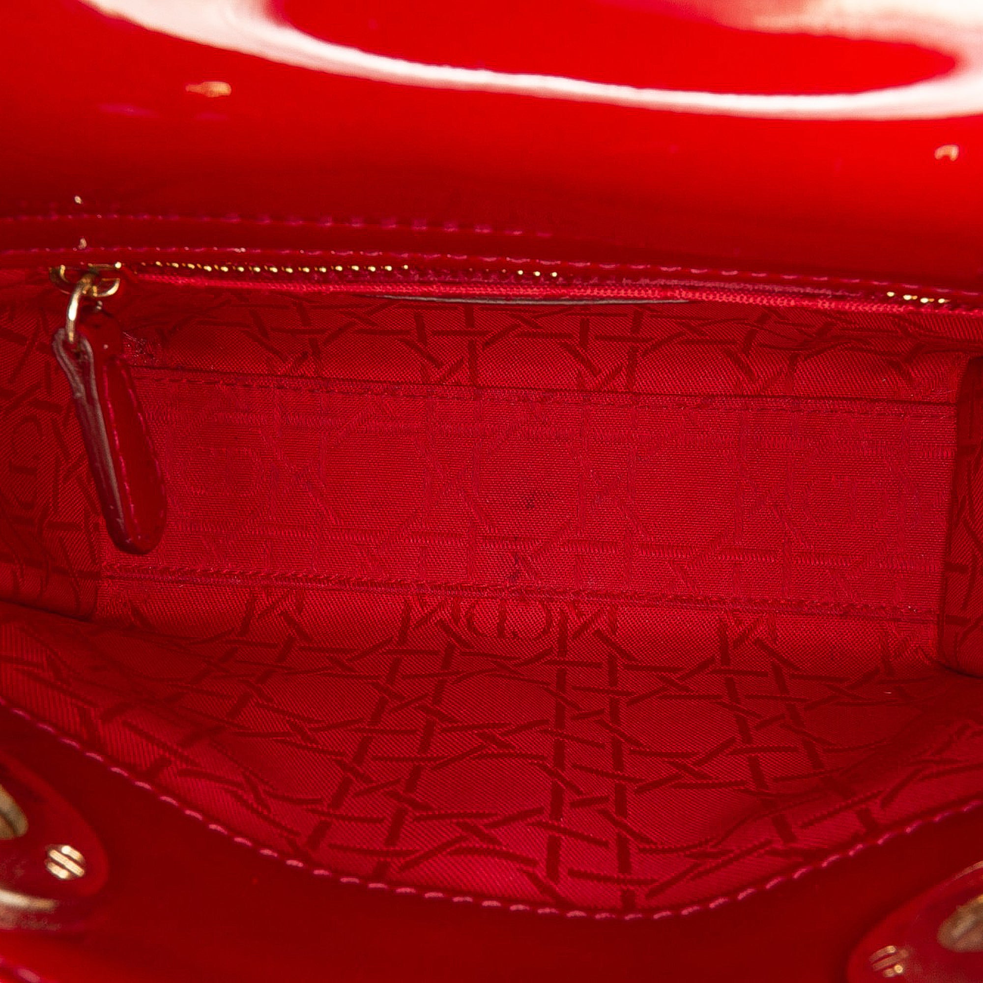 Dior Mini Patent Cannage Lady Dior - image 4
