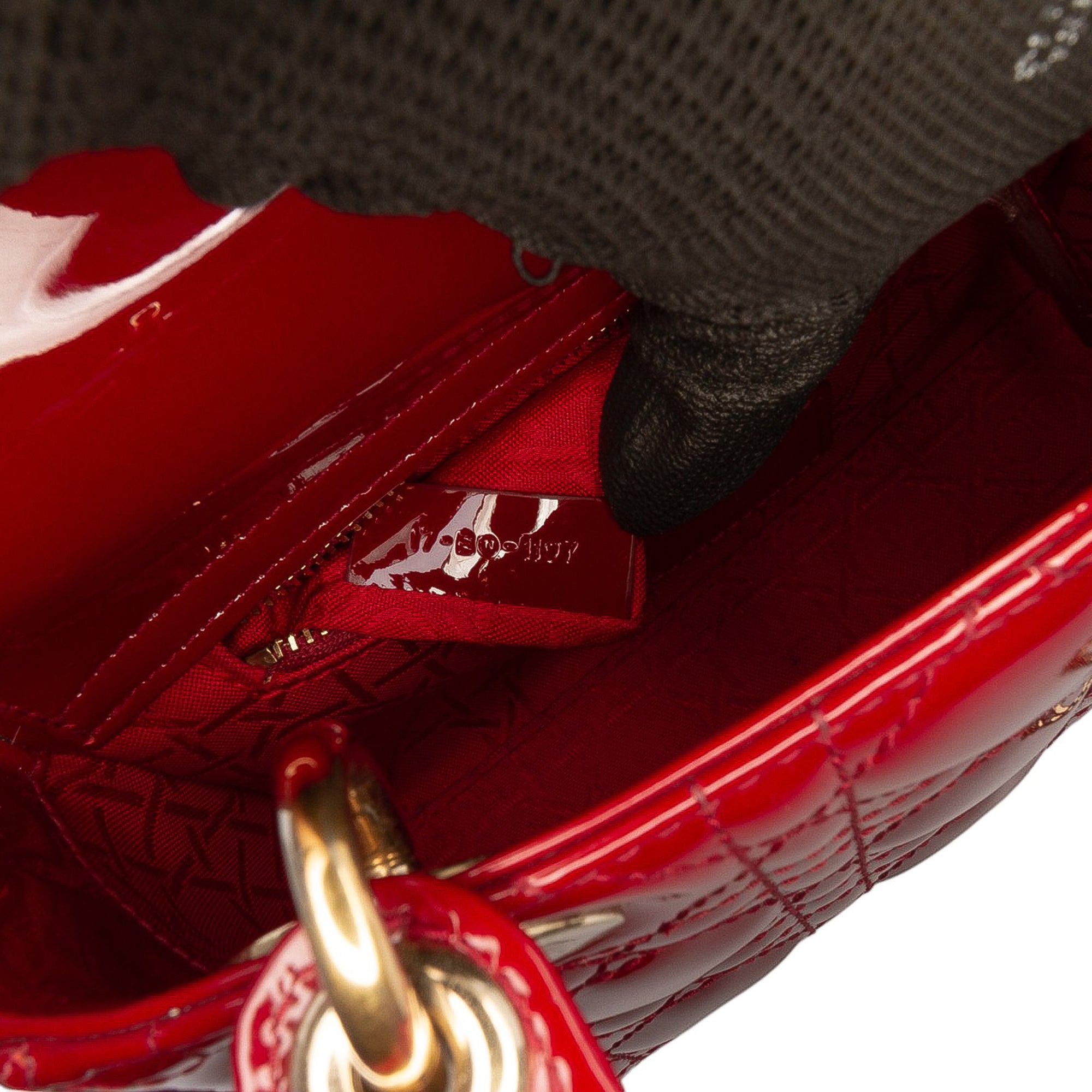 Dior Mini Patent Cannage Lady Dior - image 5