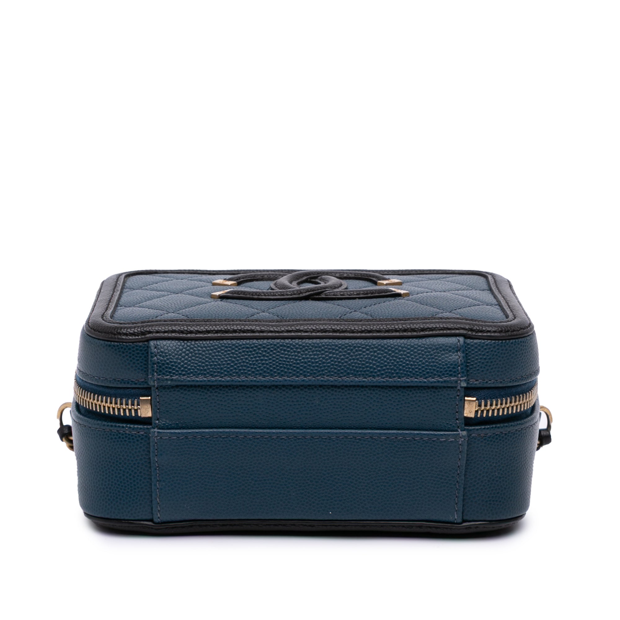 Chanel Small Bicolor Caviar CC Filigree Vanity Case - image 3