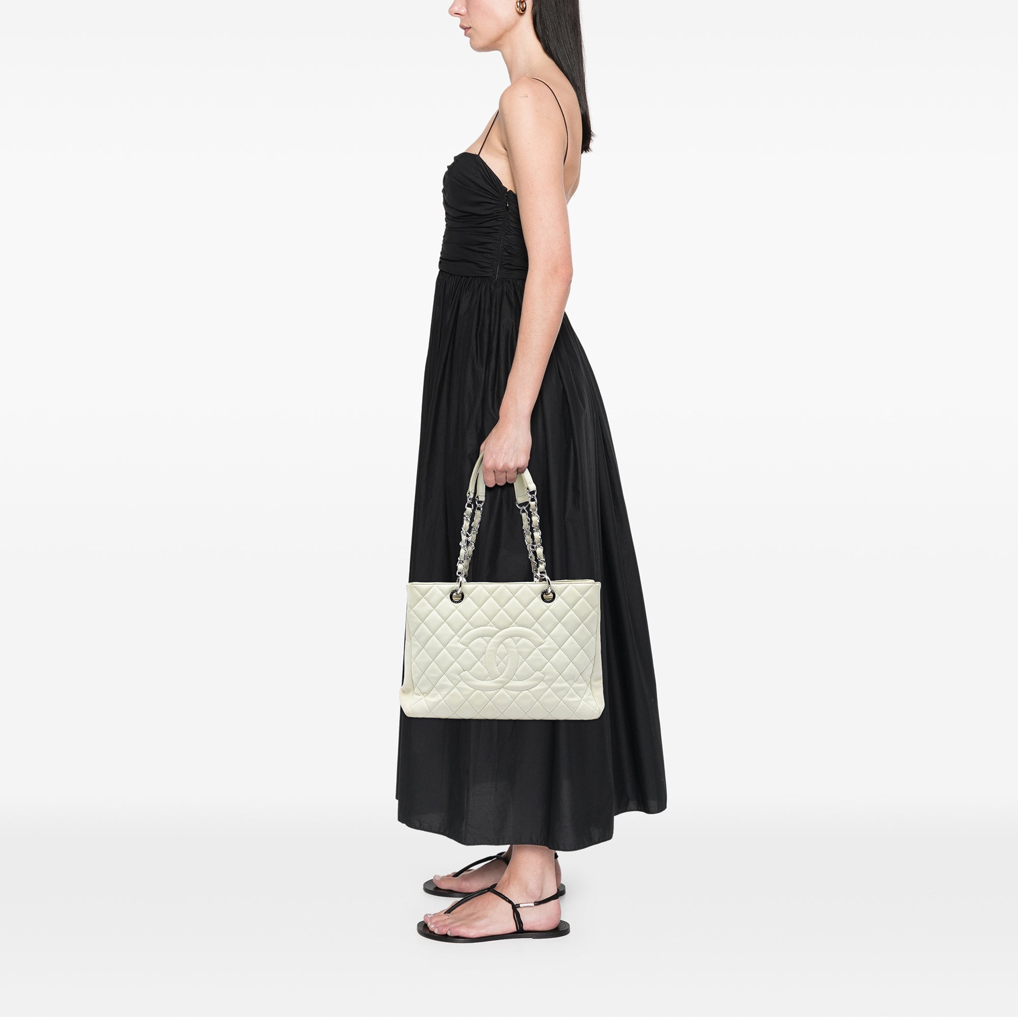 Chanel Caviar Grand Shopping Tote - image 5