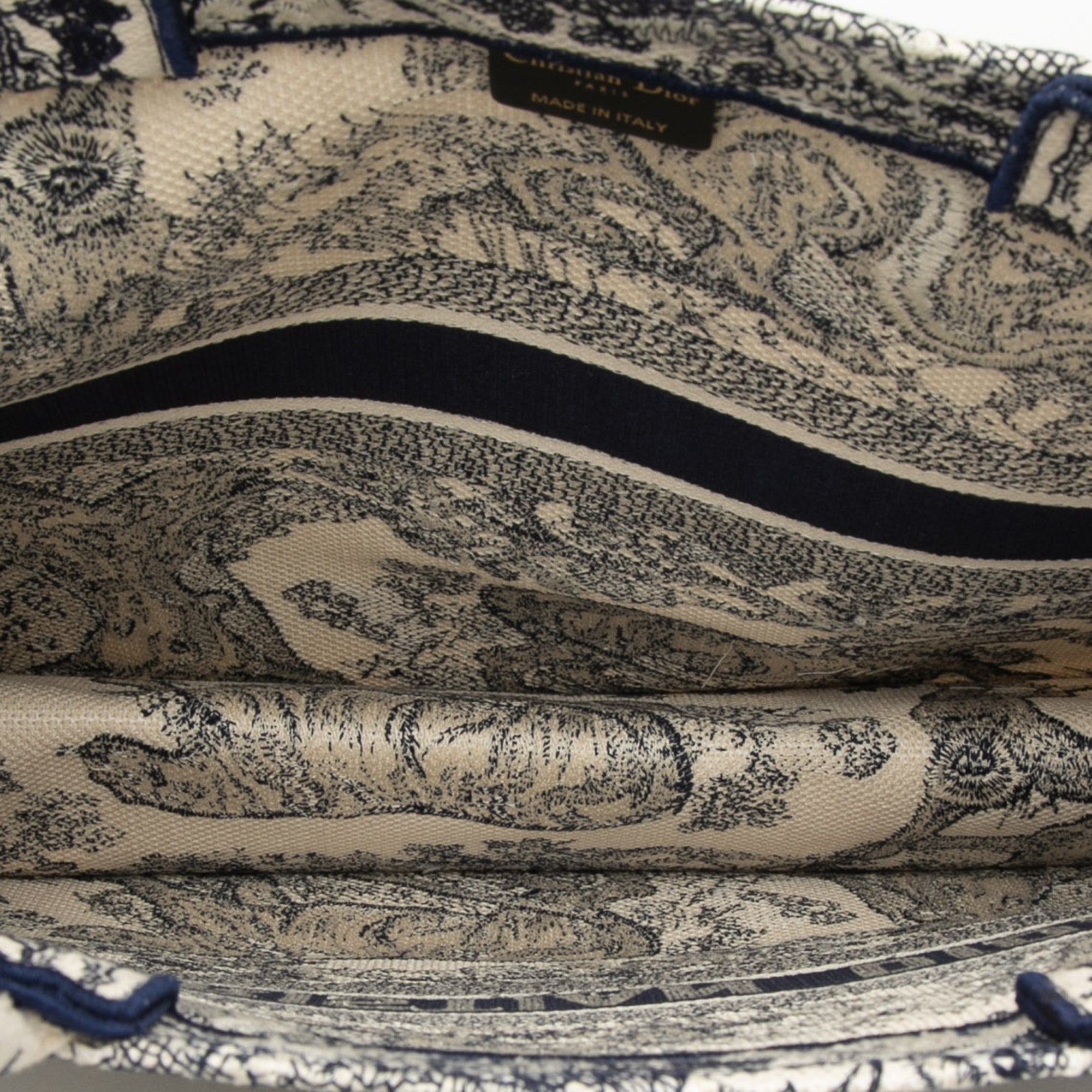 Dior Large Canvas Embroidered Dioriviera Toile De Jouy Book Tote - image 4