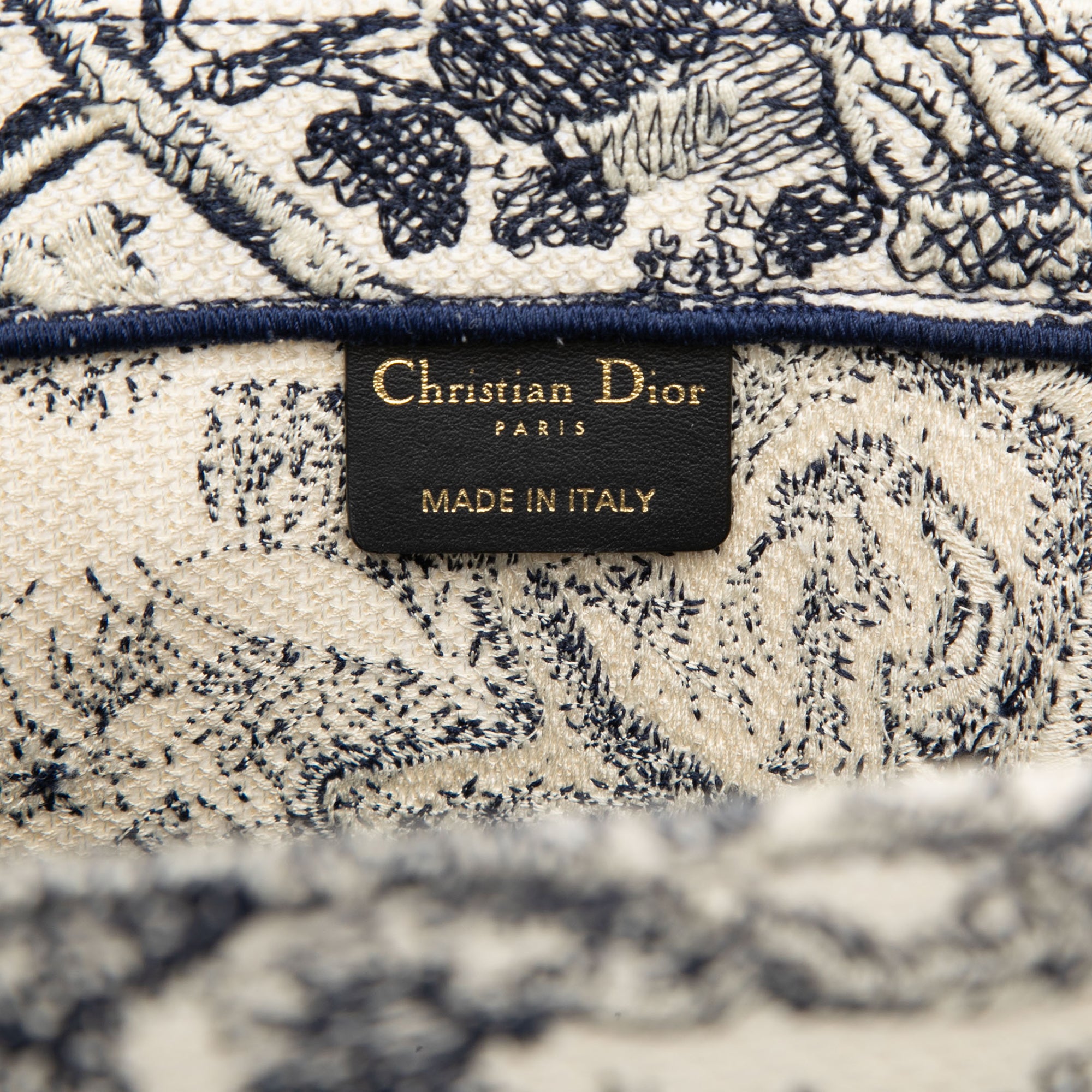 Dior Large Canvas Embroidered Dioriviera Toile De Jouy Book Tote - image 5