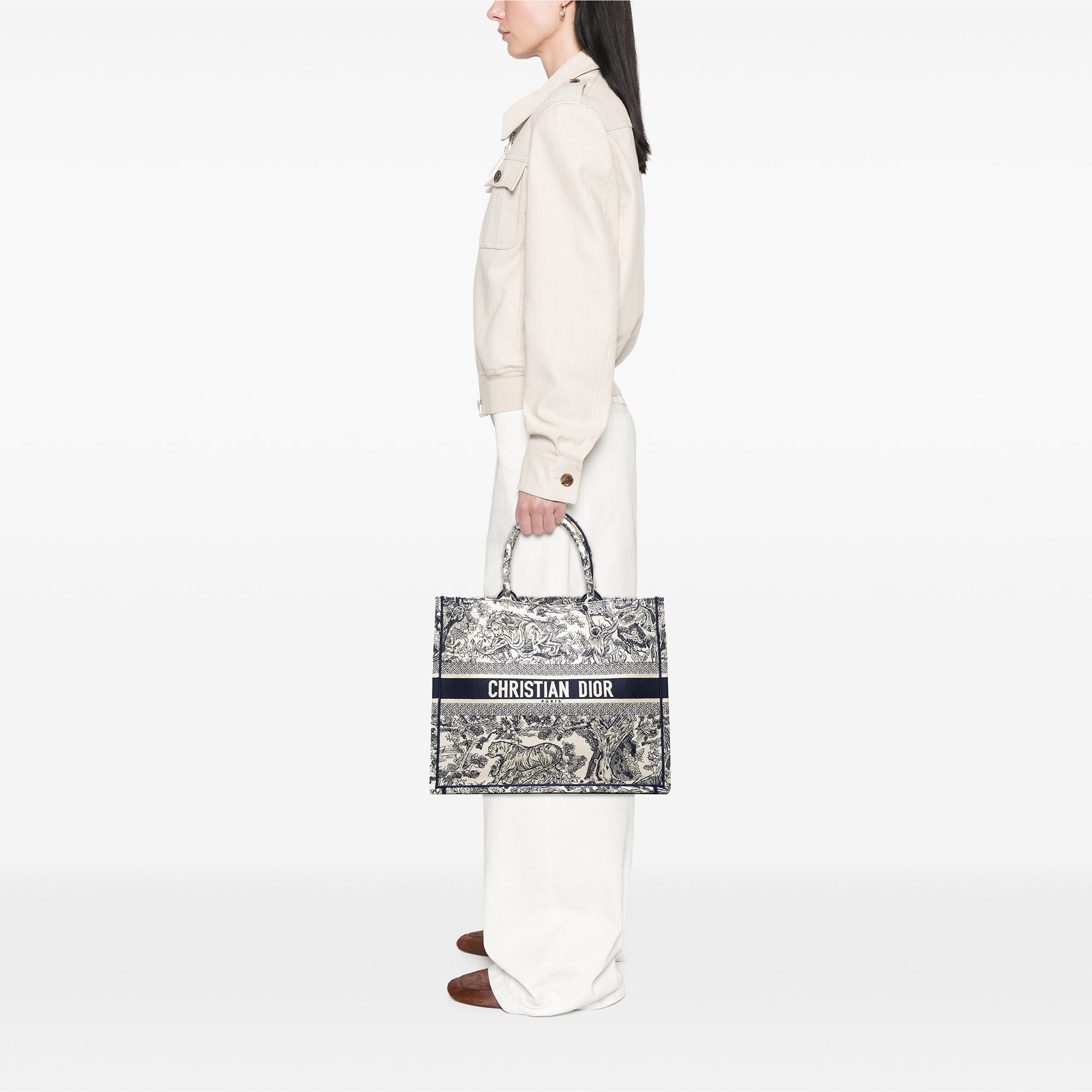 Dior Large Canvas Embroidered Dioriviera Toile De Jouy Book Tote - image 7