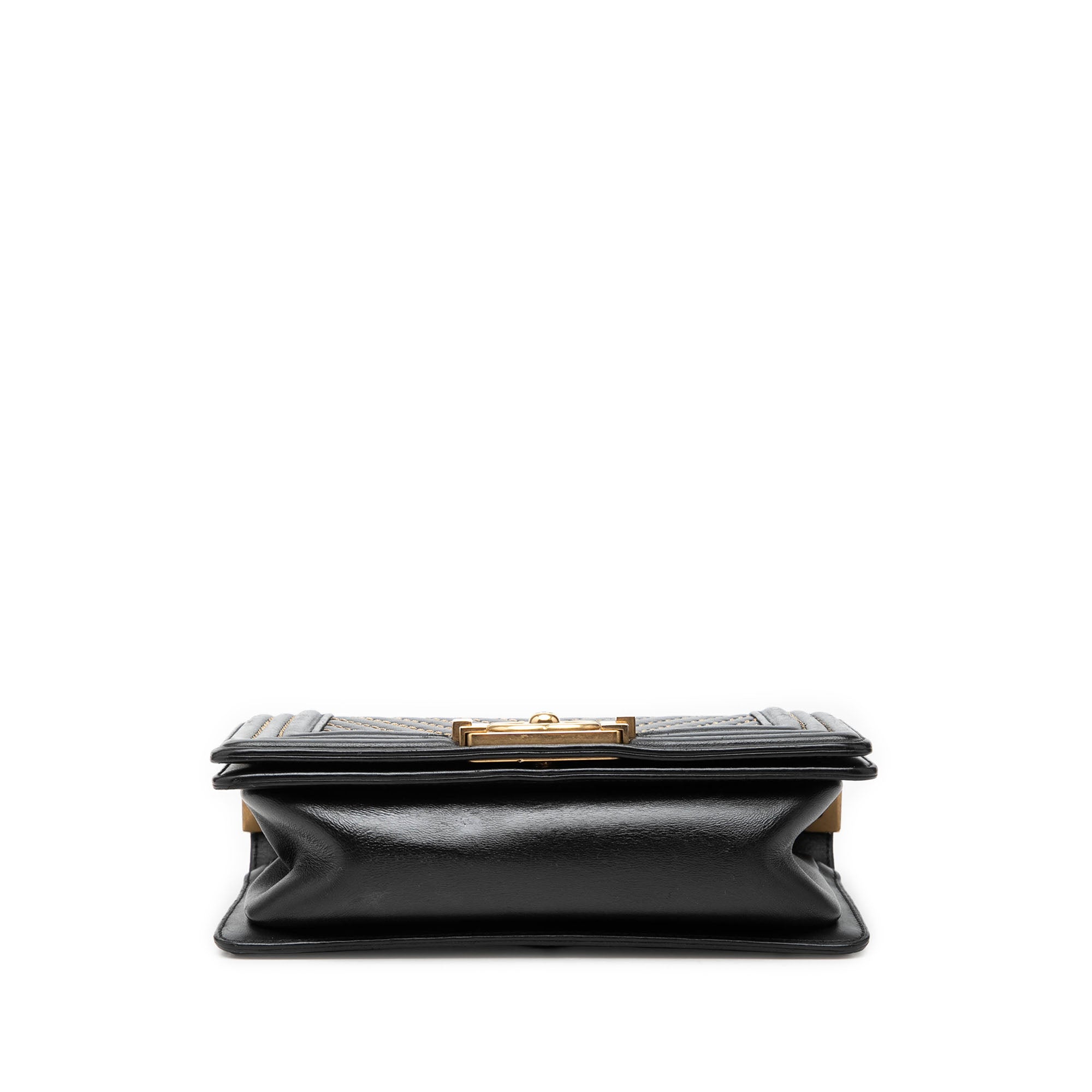 Chanel Small Chevron Lambskin Stitched Boy Flap - image 3
