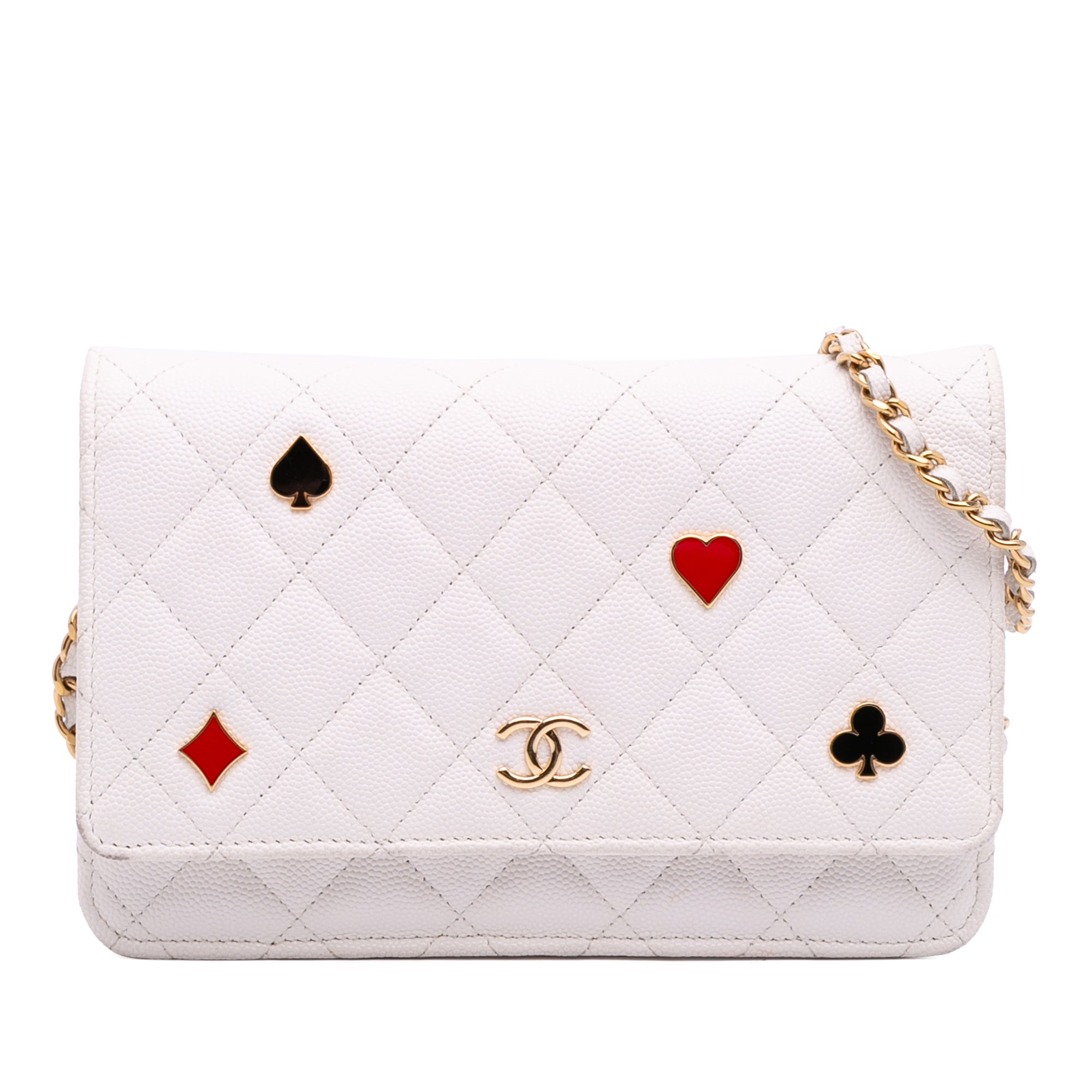 Chanel CC Quilted Caviar Coco Casino Wallet on Chain - image 1