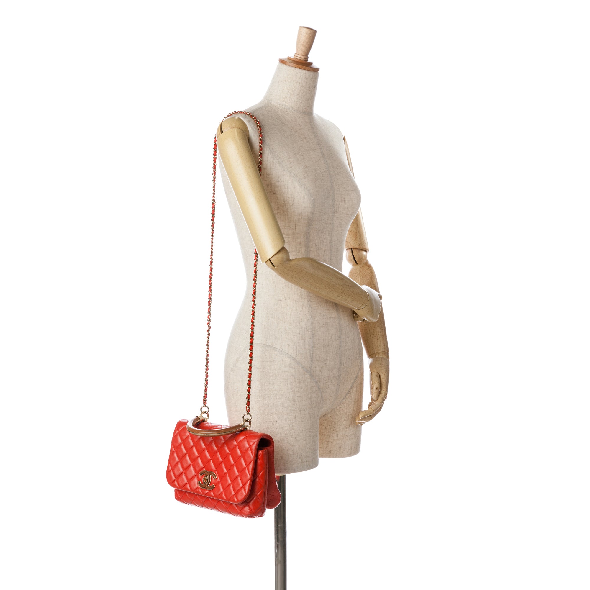 Chanel Quilted Lambskin Knock on Wood Satchel - image 9