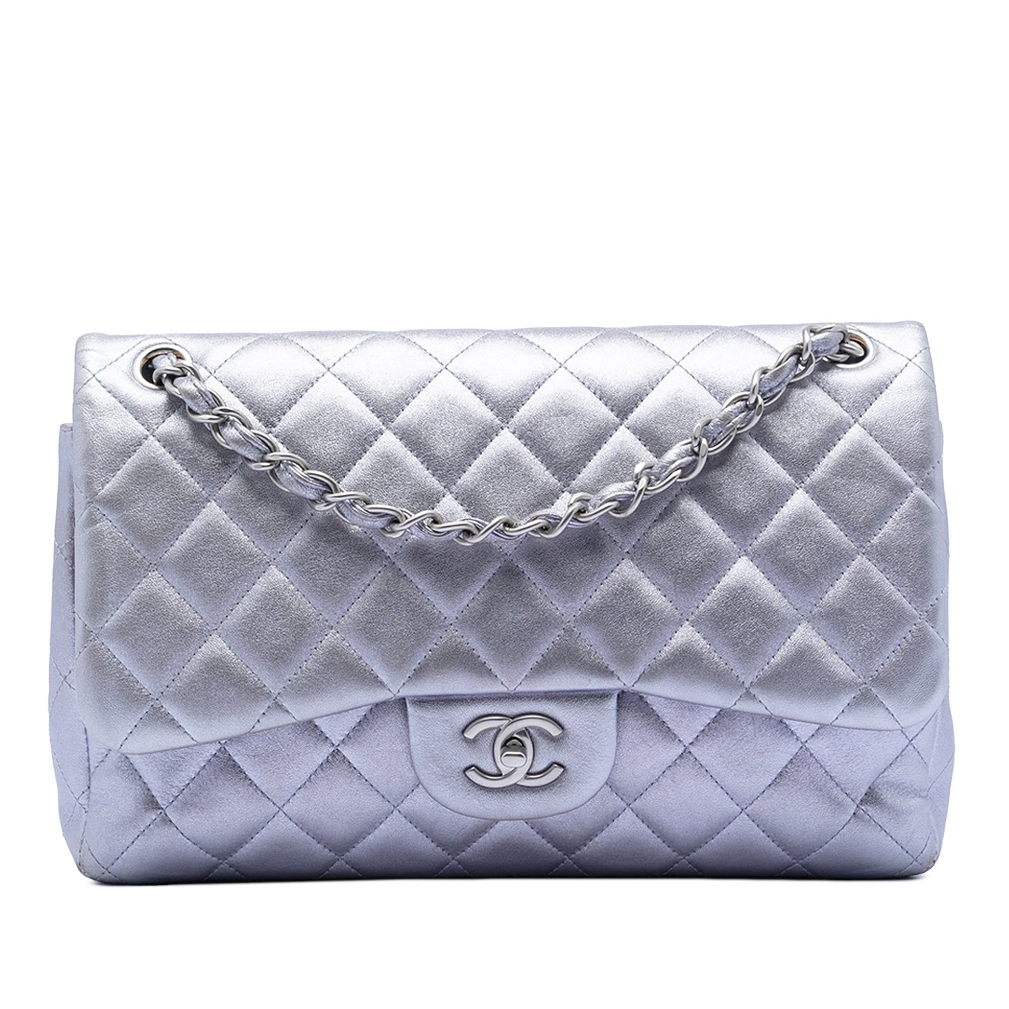 Chanel Jumbo Classic Metallic Lambskin Double Flap - image 1