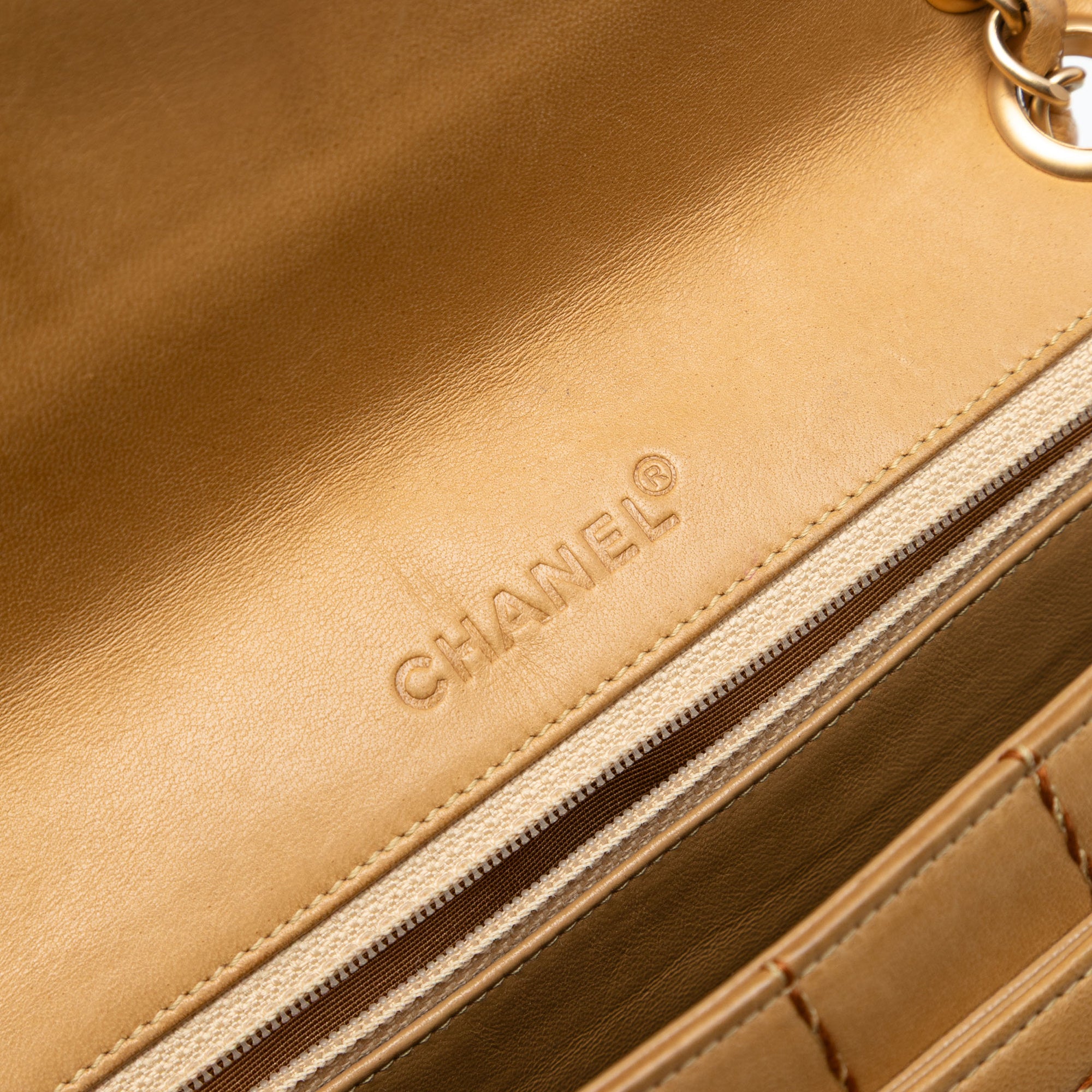 Chanel Chocolate Bar Lambskin Wild Stitch Chain Flap - image 6