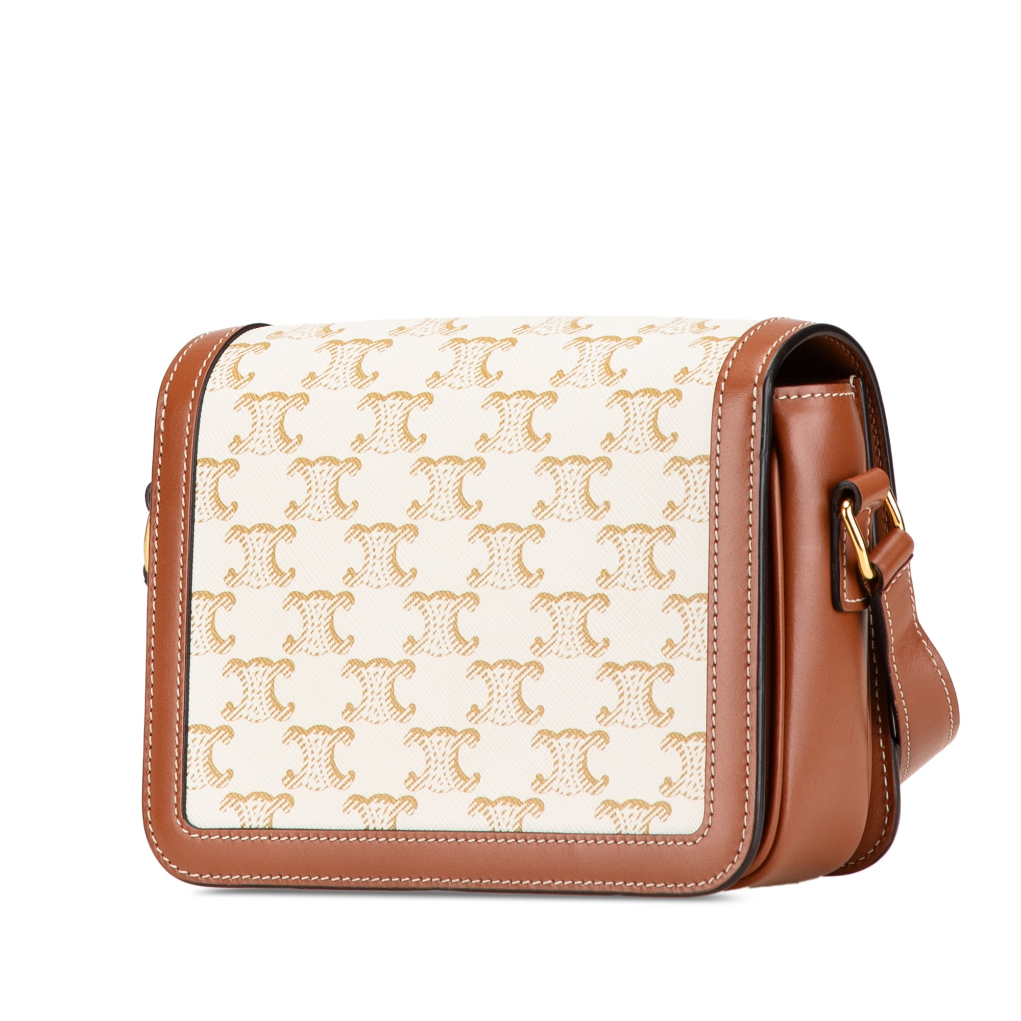 Celine Teen Triomphe Coated Canvas and Calfskin Triomphe Crossbody - image 2