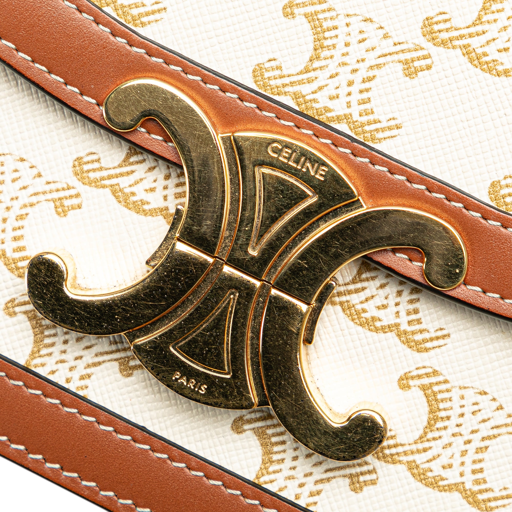 Celine Teen Triomphe Coated Canvas and Calfskin Triomphe Crossbody - image 8